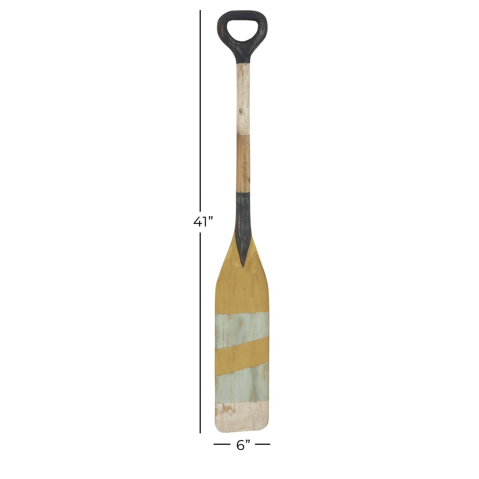 Multi Colored Coastal Oar Wood Wall Decor, 41" x 6"