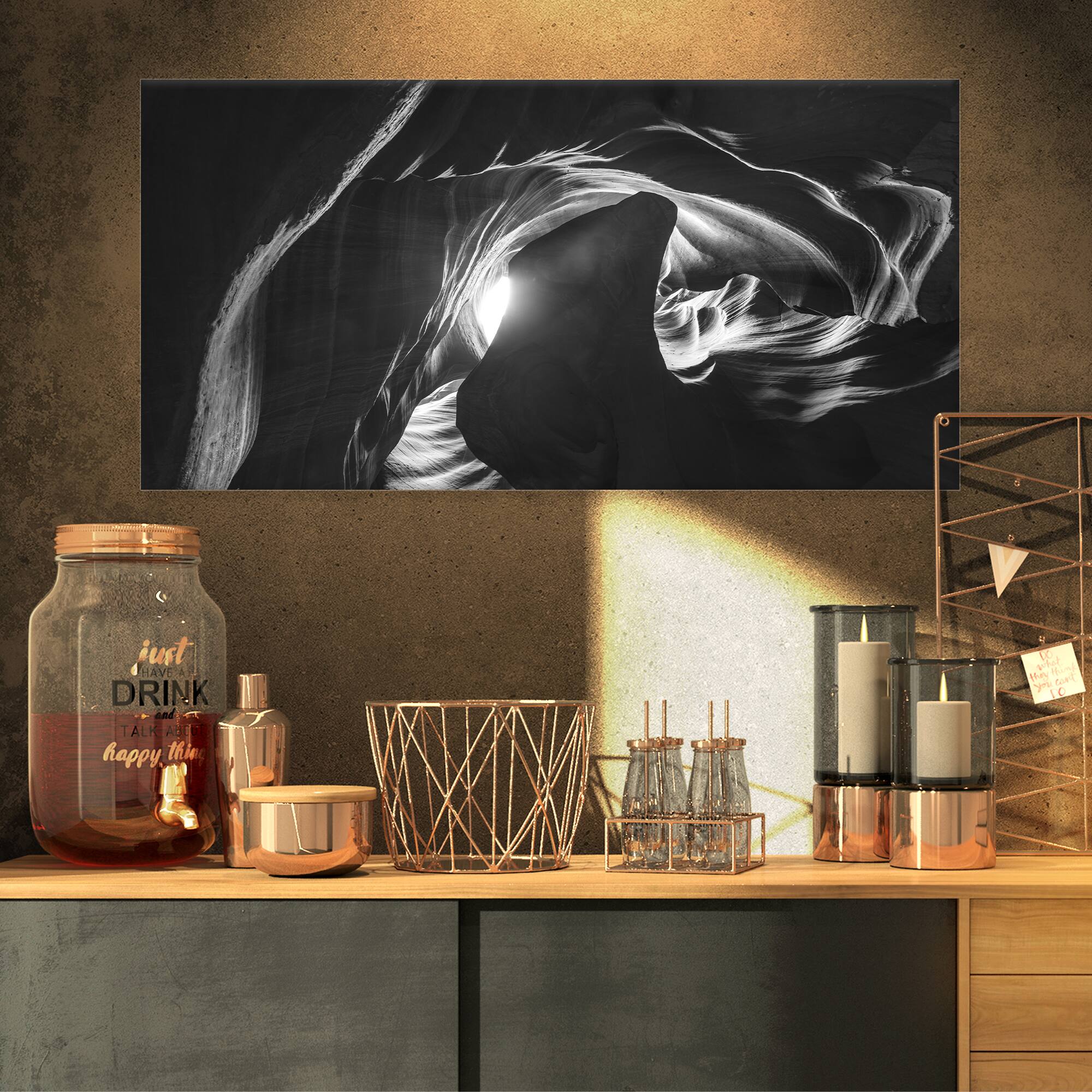 Designart - Antelope Canyon in Navajo - Landscape Photography Canvas Print