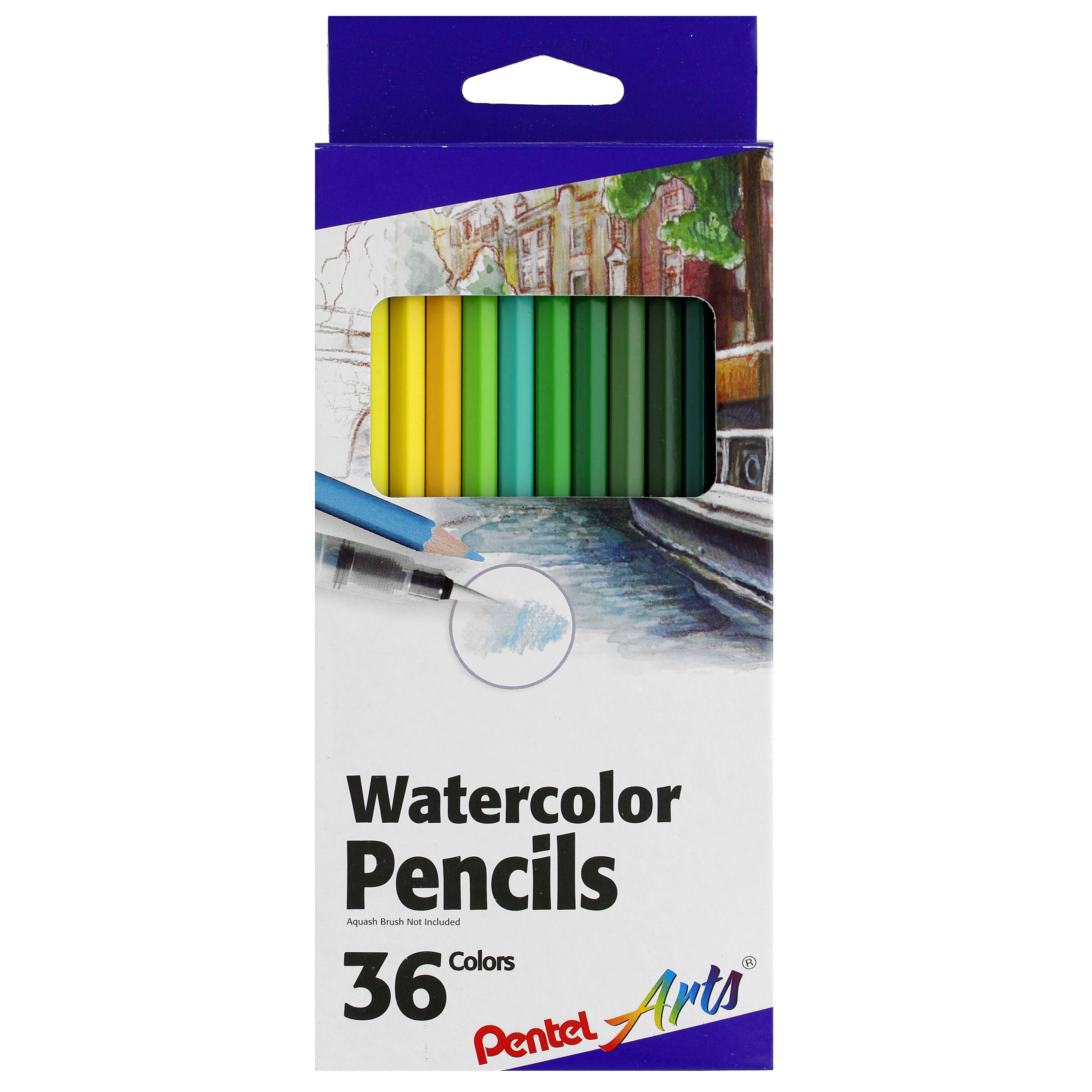 Pentel Arts Watercolor Pencil Set - Assorted Colors, 36-Pack