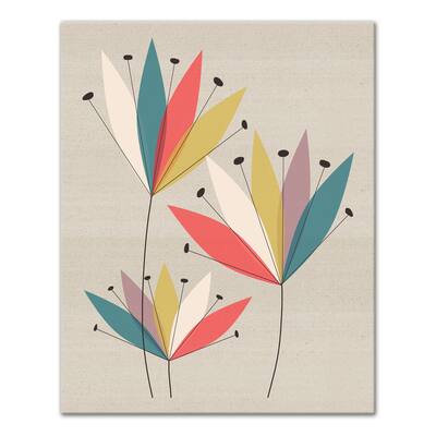 Abstract Floral Canvas Wall Art | Michaels