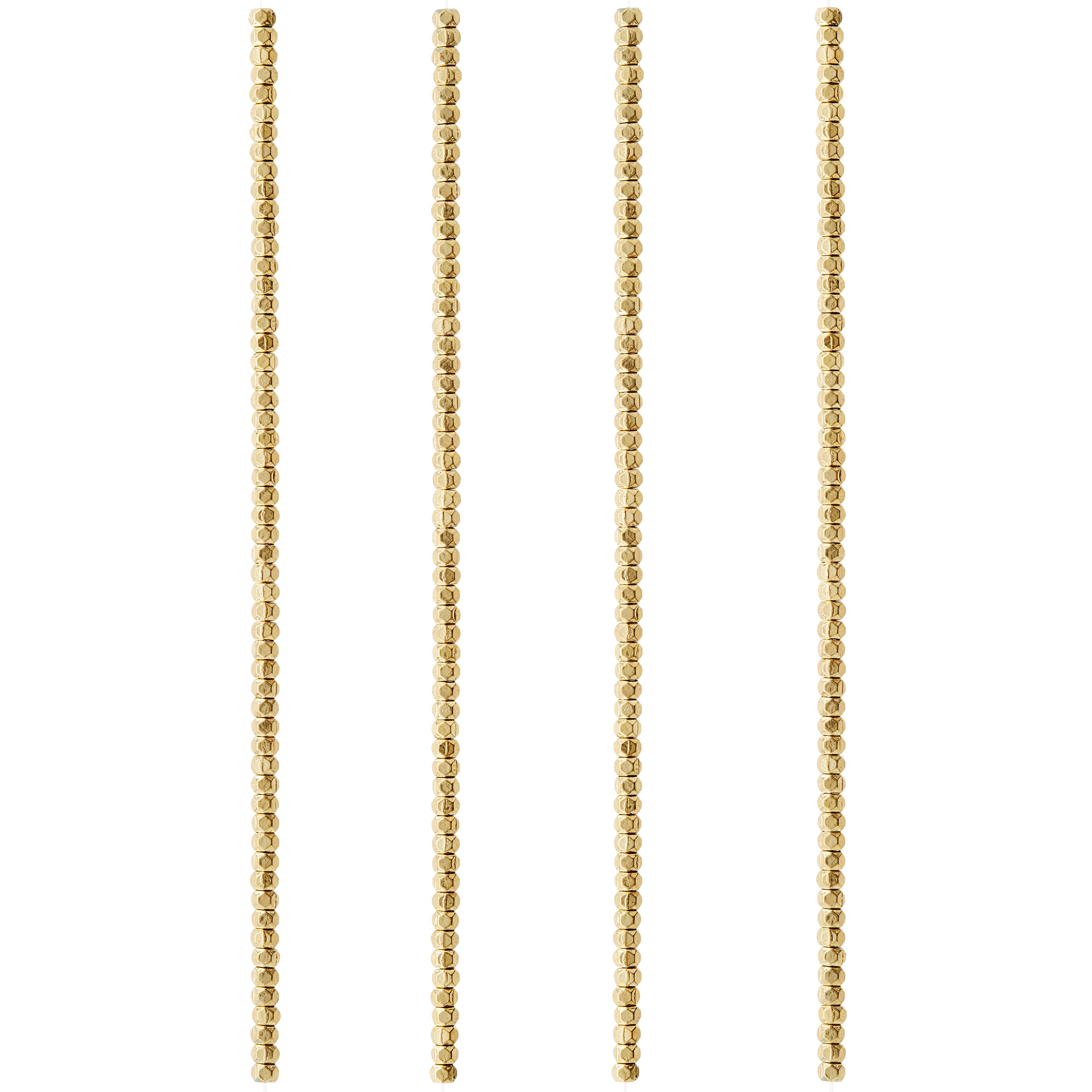 12 Pack: Metal Faceted Rondelle Beads, 2mm by Bead Landing&#x2122;