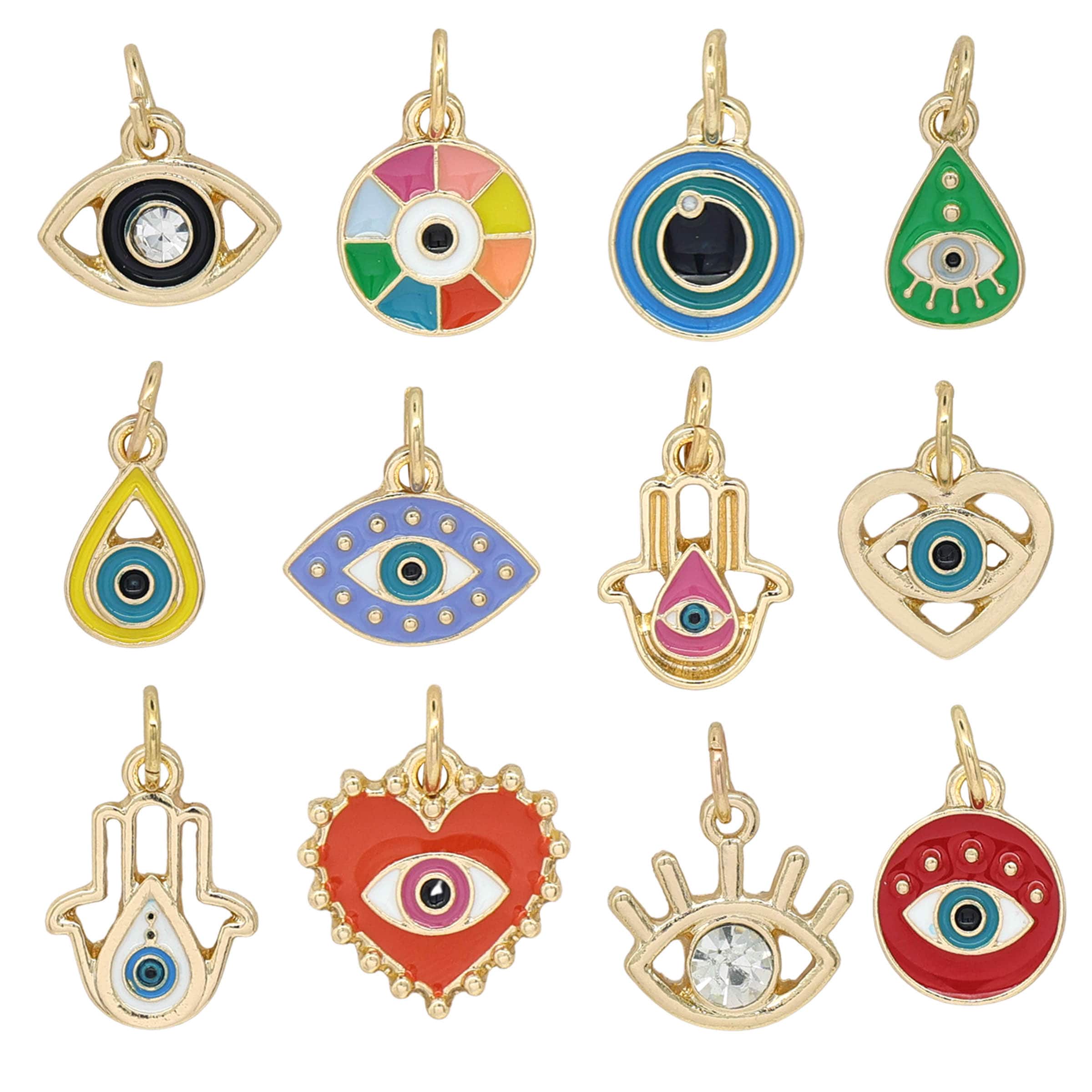 12 Packs: 12 ct. (144 total) Evil Eye Charm Mix by Bead Landing™