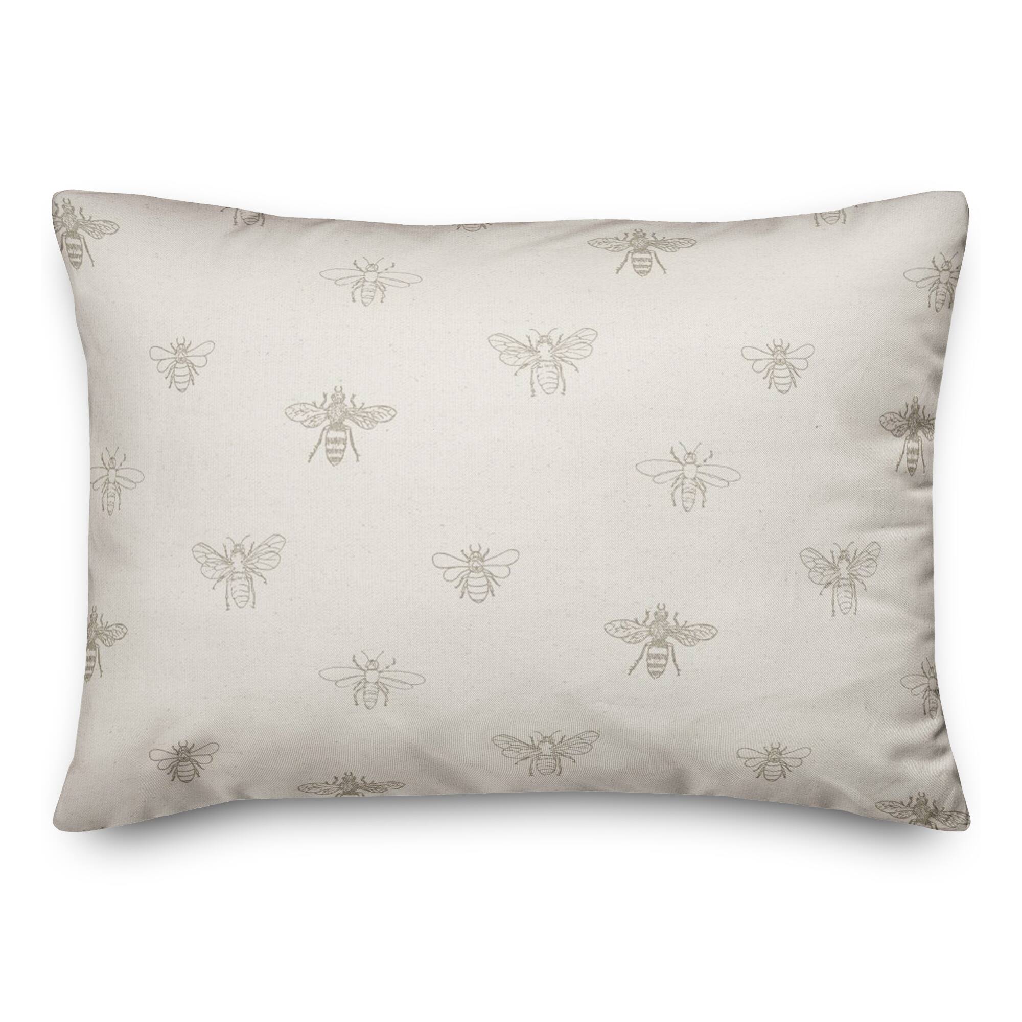 Bee Pattern Throw Pillow