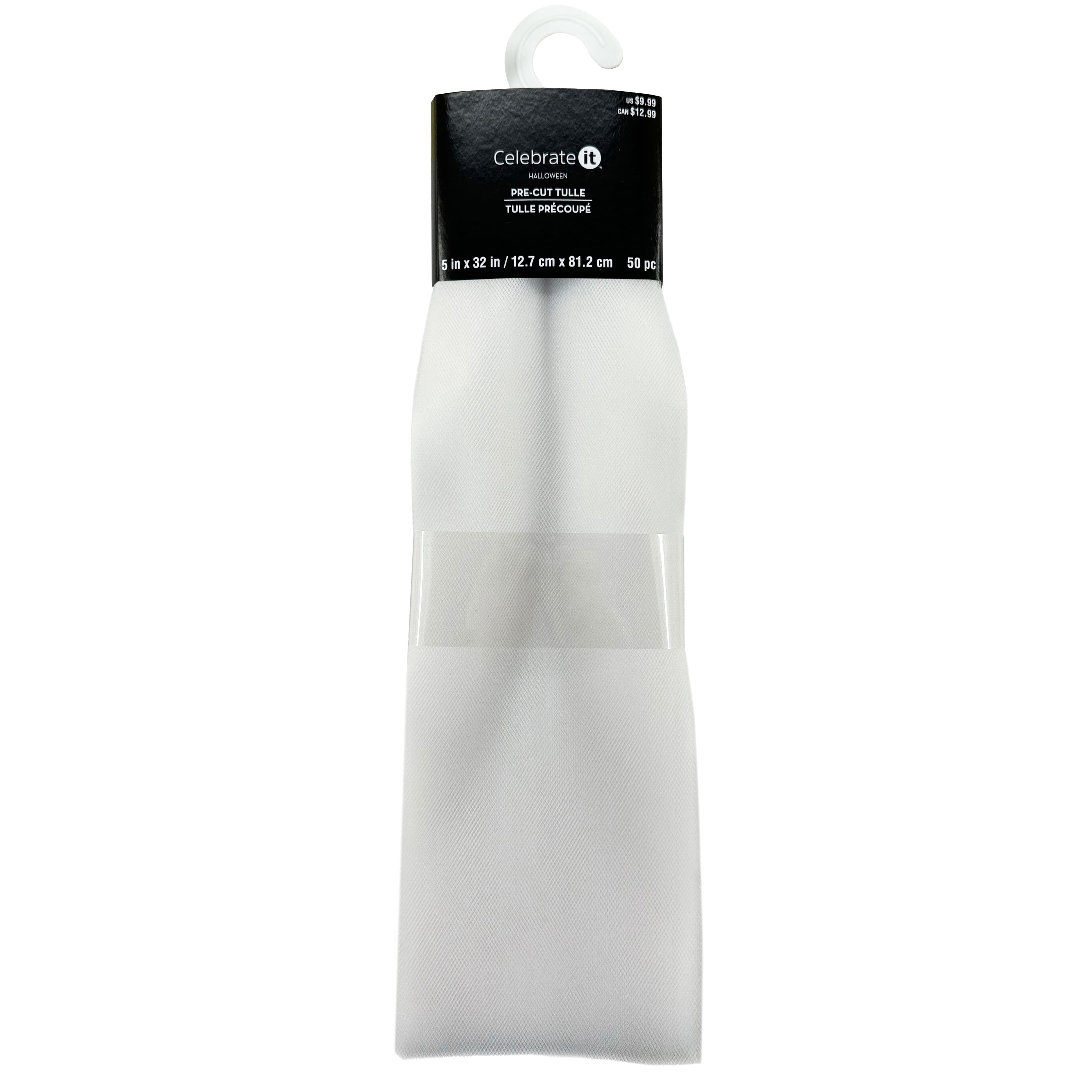 32&#x22; White Pre-Cut Tulle by Celebrate It&#x2122; Halloween