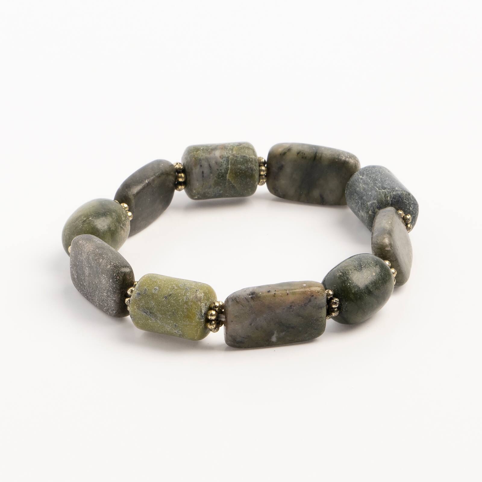 John Bead New Jade No.80 Natural Stone Stretch Bracelet