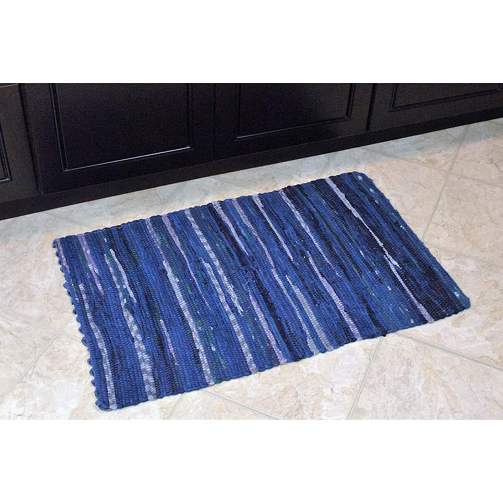 DII&#xAE; Multi Nautical Blue Rag Rug, 20&#x22; x 31.5&#x22;