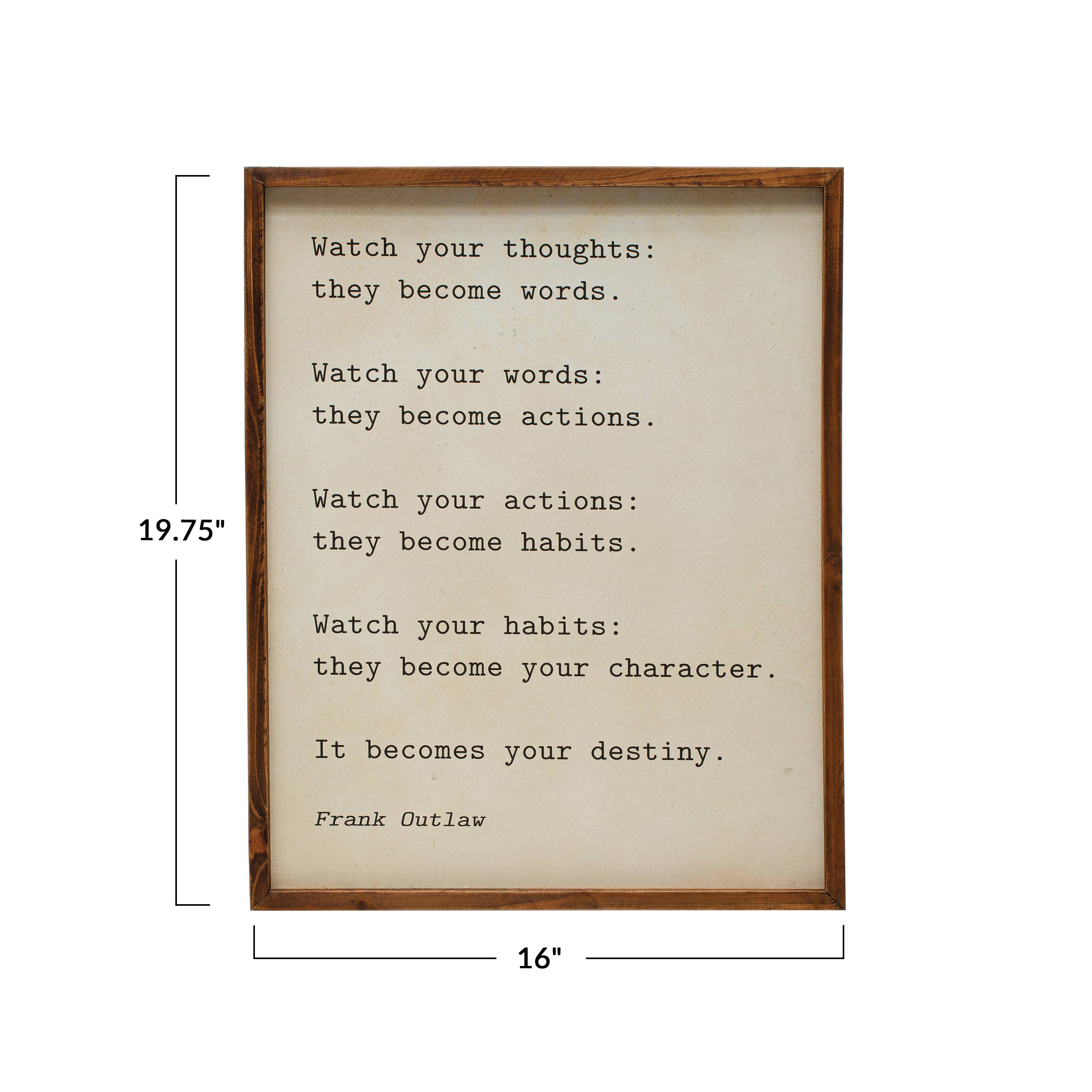 Hello Honey® Framed Destiny Sentimental Phrase Wall Art