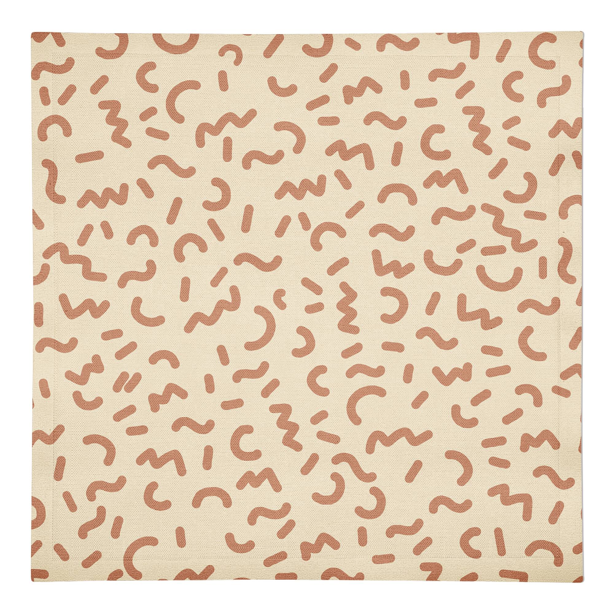 Funky Squiggles 10" x 10"  Cotton Twill Napkin
