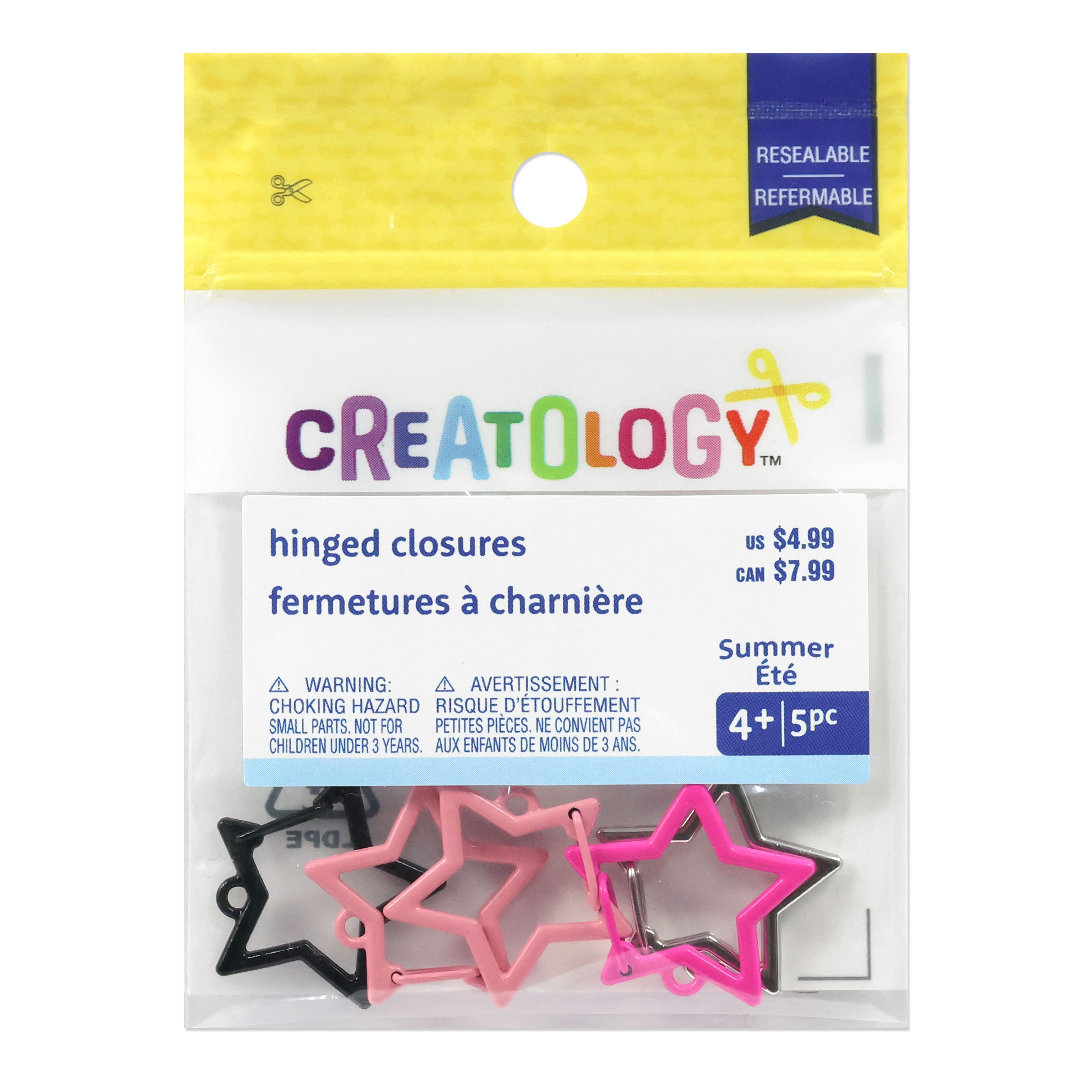Summer Metal Star Carabiners, 5ct. by Creatology&#x2122;