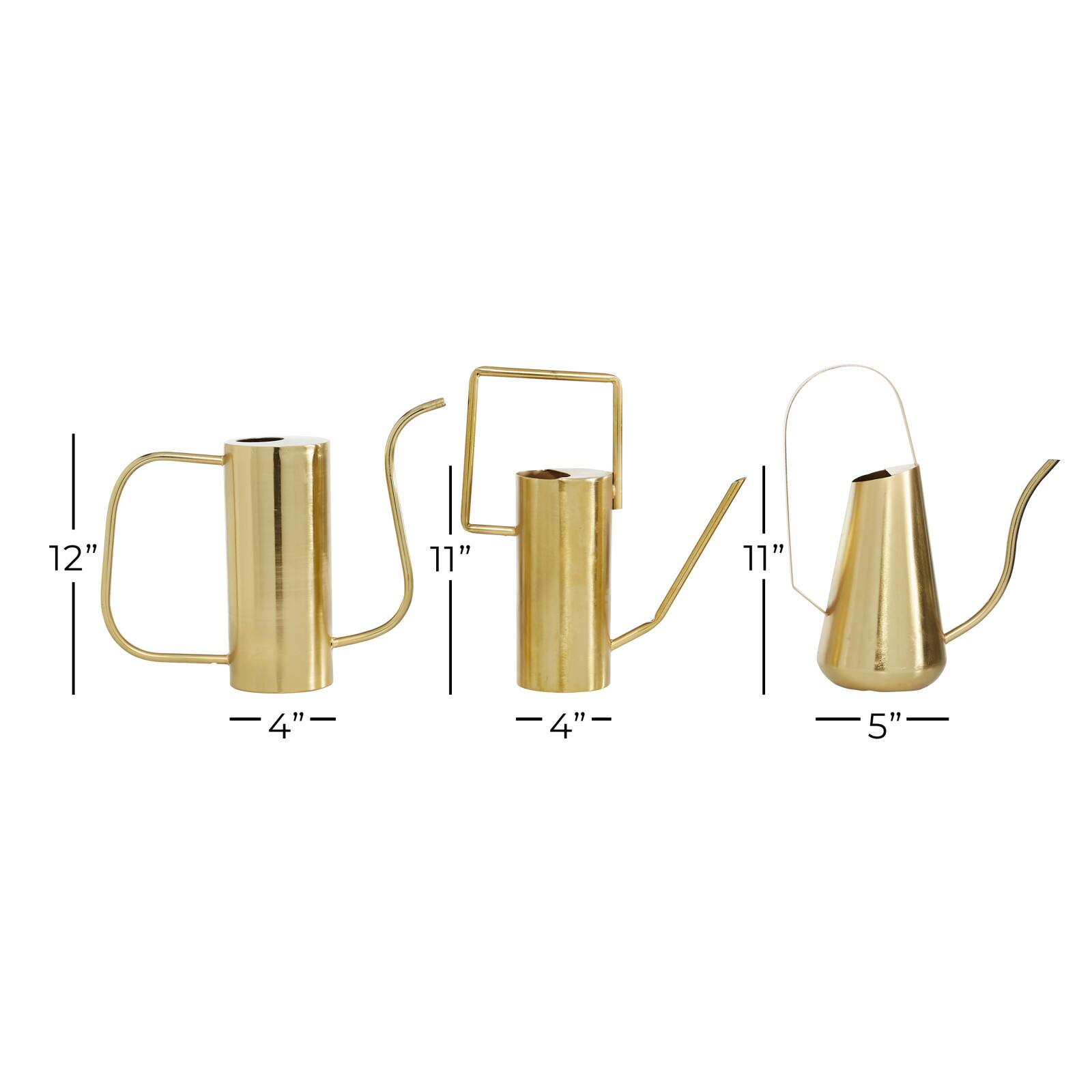 Gold Metal Glam Watering Cans Set