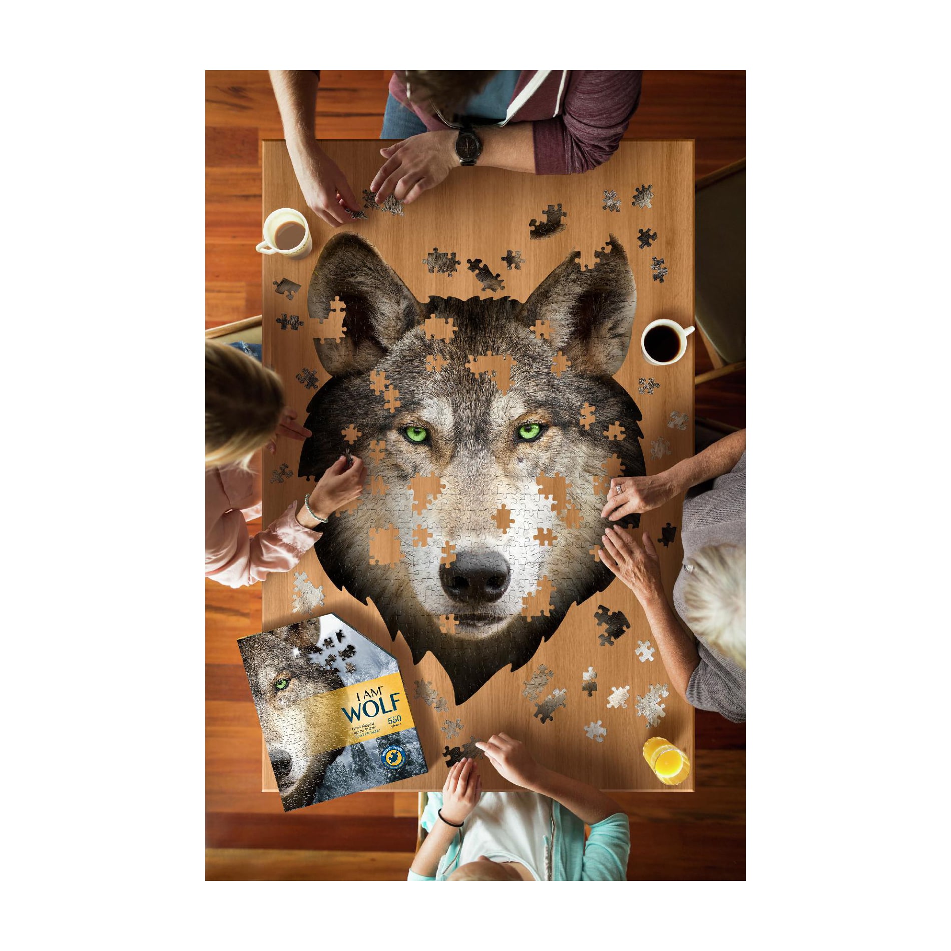 Madd Capp™ I Am™ Wolf Head-Shaped 550 Piece Jigsaw Puzzle