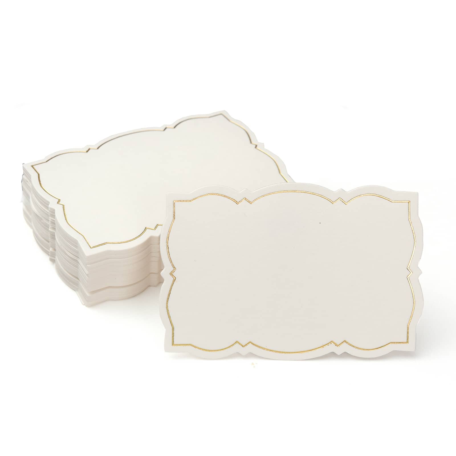 Ornate Gold Border Place Cards, 50ct. by Celebrate It&#x2122;
