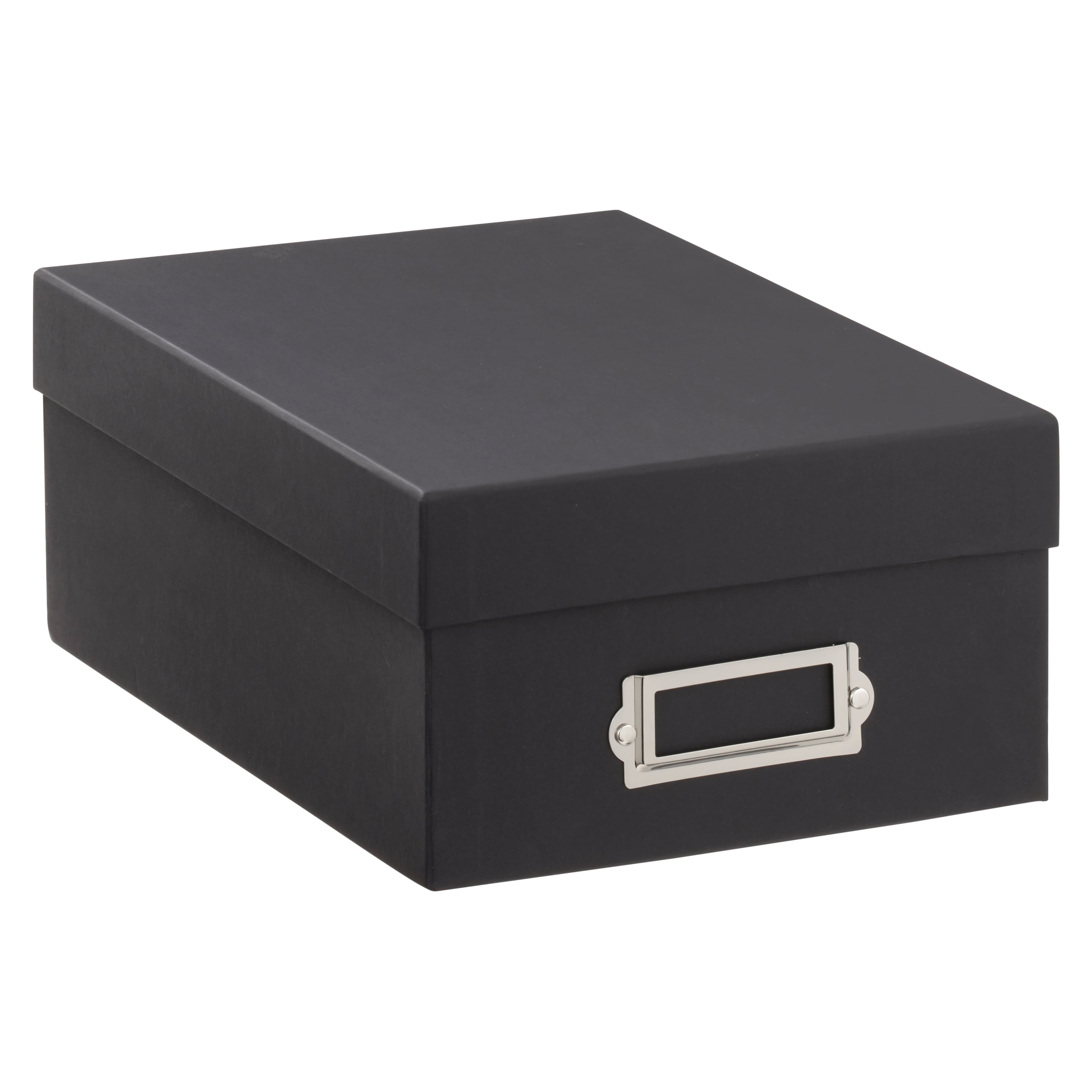 12 Pack: Black Photo Storage Box by Simply Tidy&#x2122;