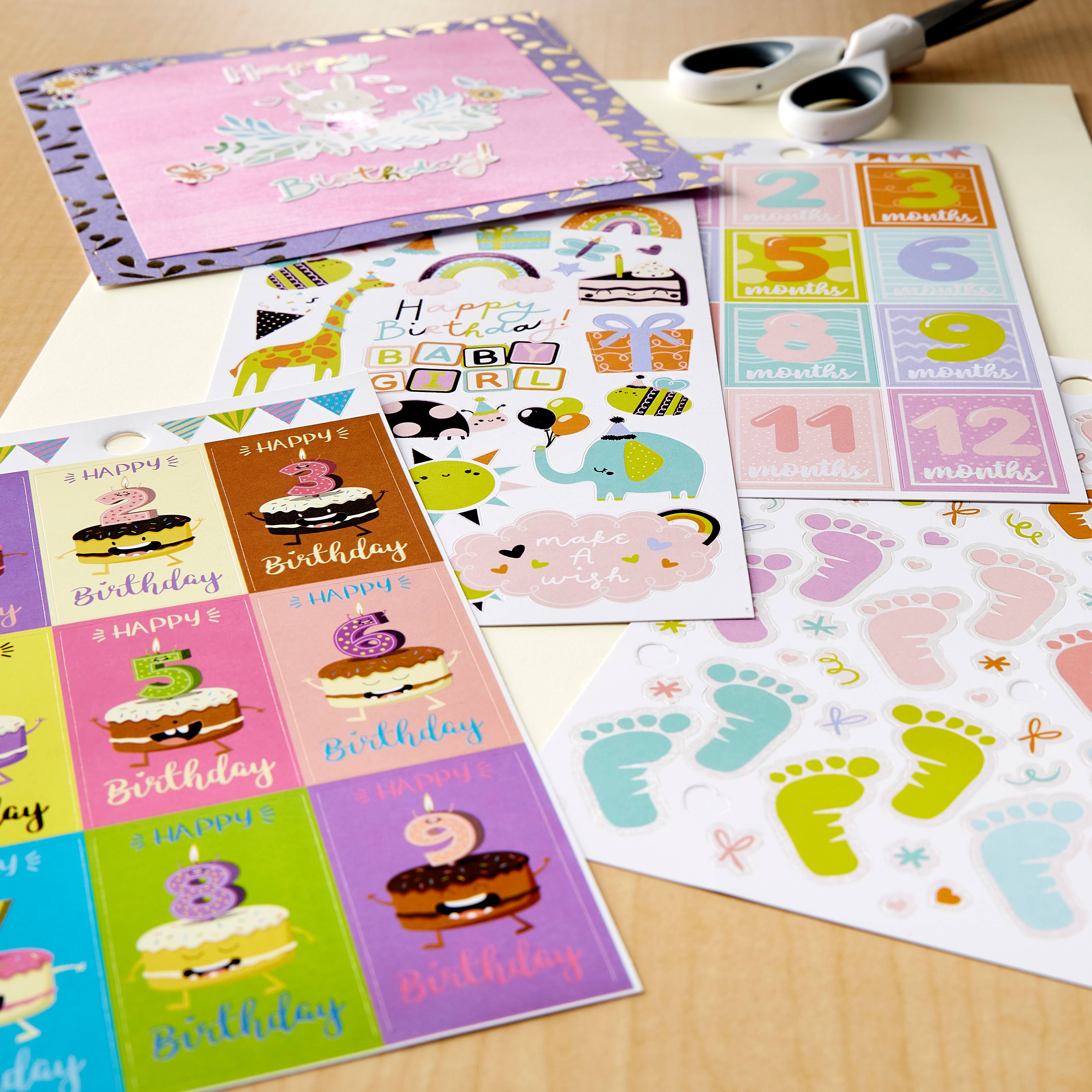 Baby Girl Birthday Sticker Book by Recollections&#x2122;