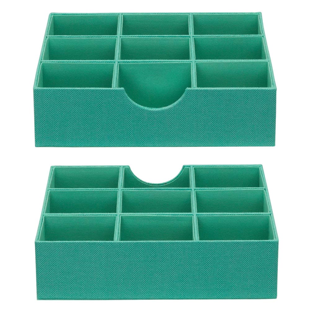 Household Essentials 9-Compartment Drawer Organizers, 2ct.