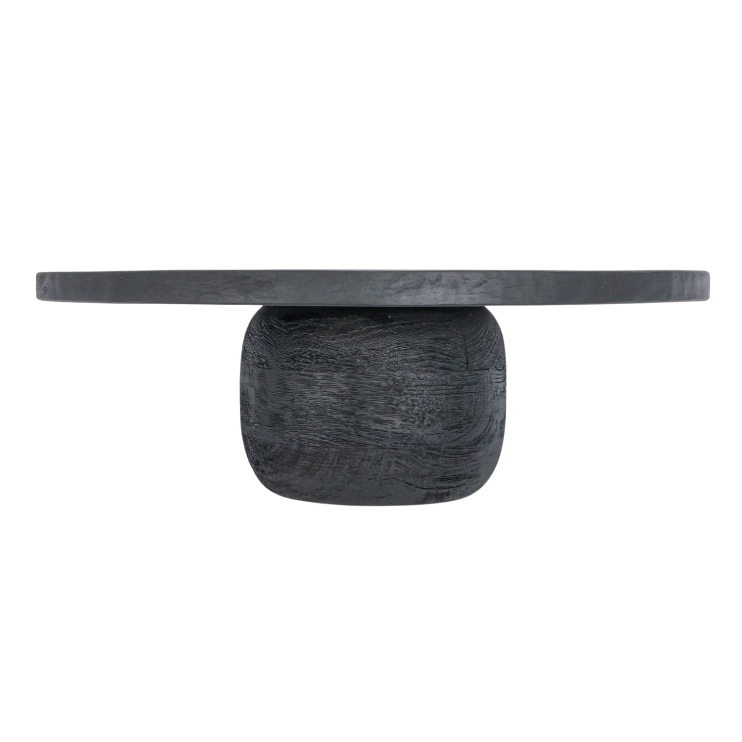 Hello Honey&#xAE; 15&#x22; Black Round Mango Wood Pedestal