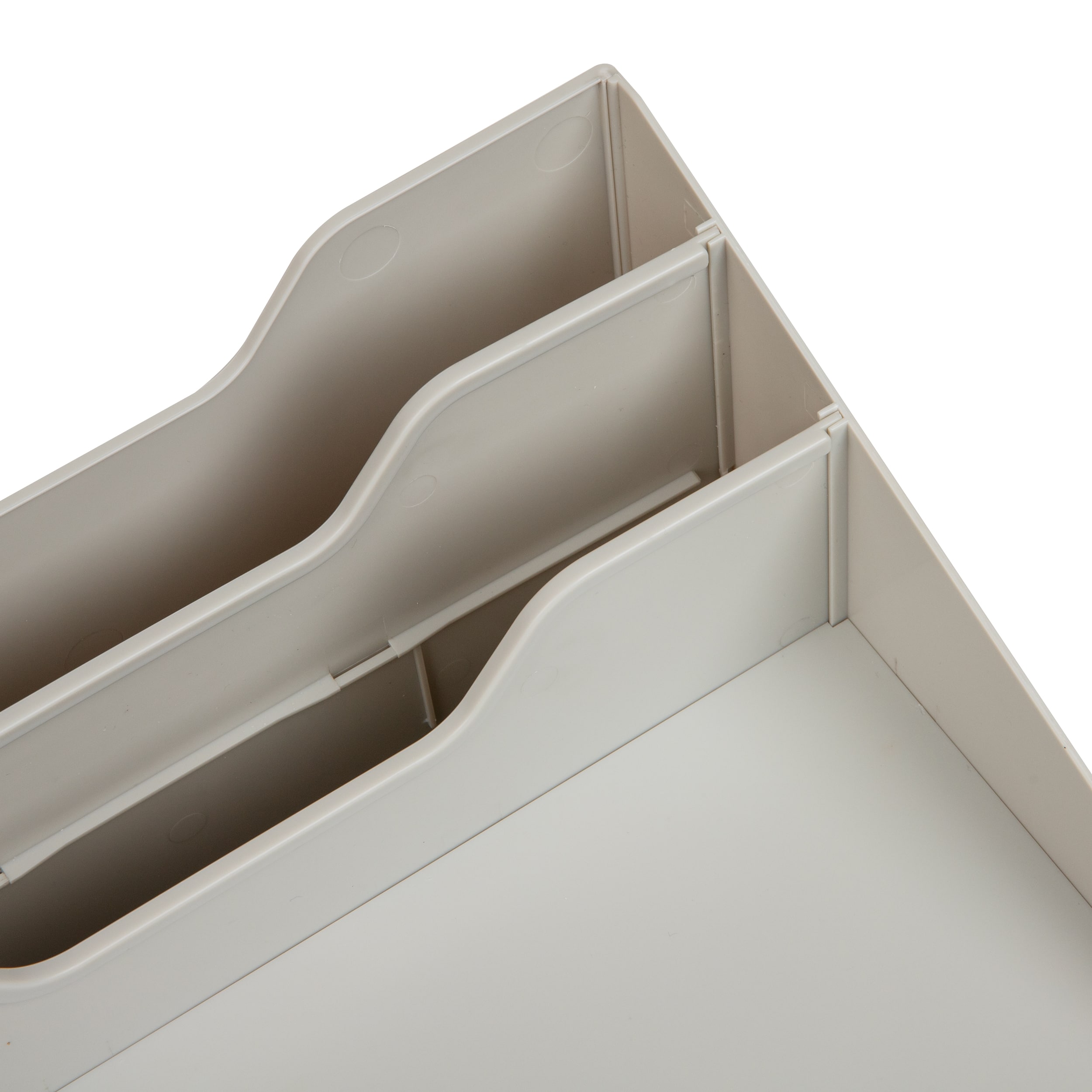Mind Reader Desktop Organizer, Vertical File Holder, Paper Trays, Office, Plastic, Beige