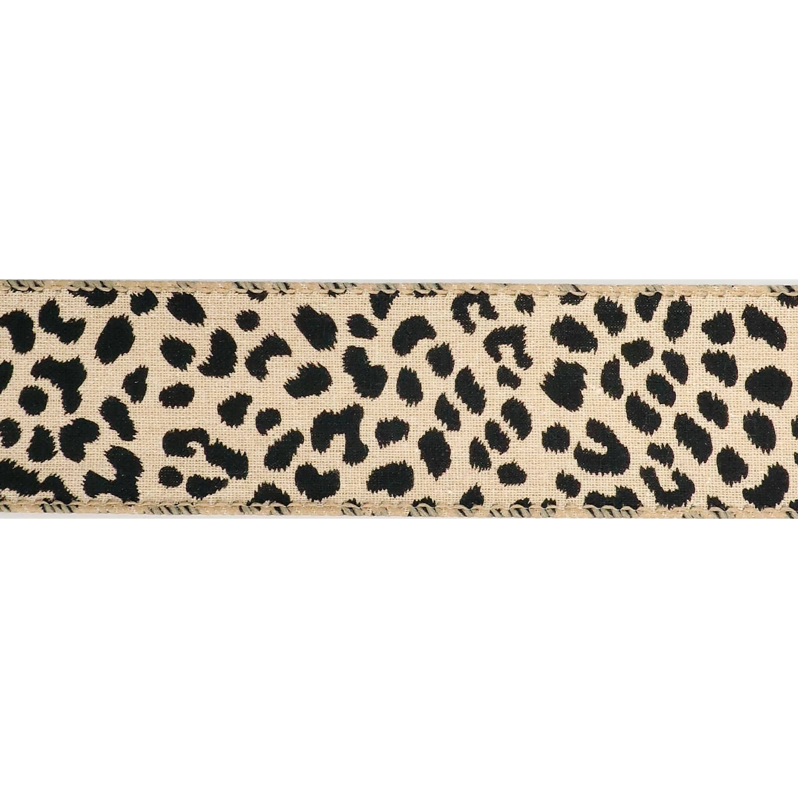 1.5&#x22; Cheetah Faux Linen Wired Ribbon by Celebrate It&#x2122;