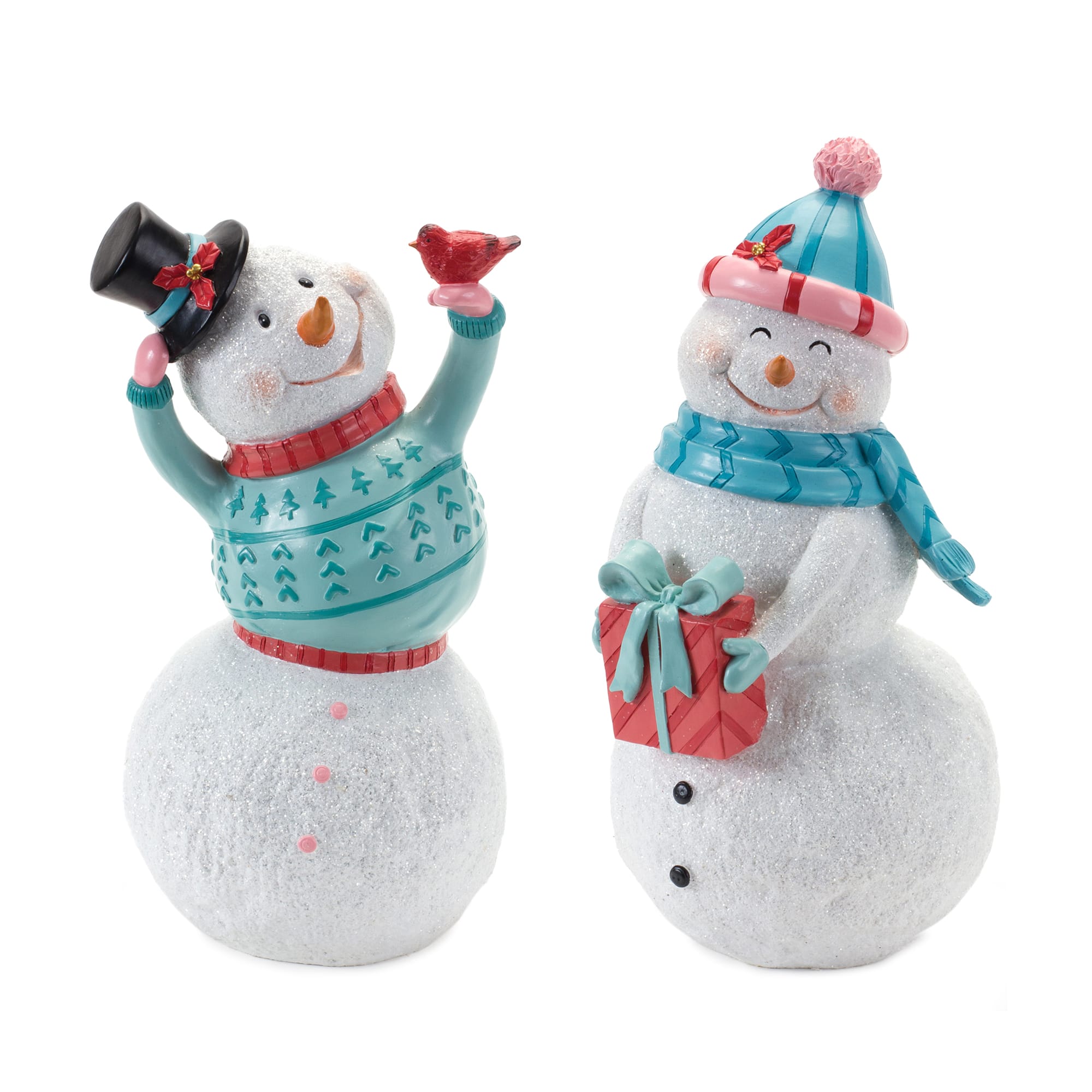 Whimsical Snowman Figurine Set