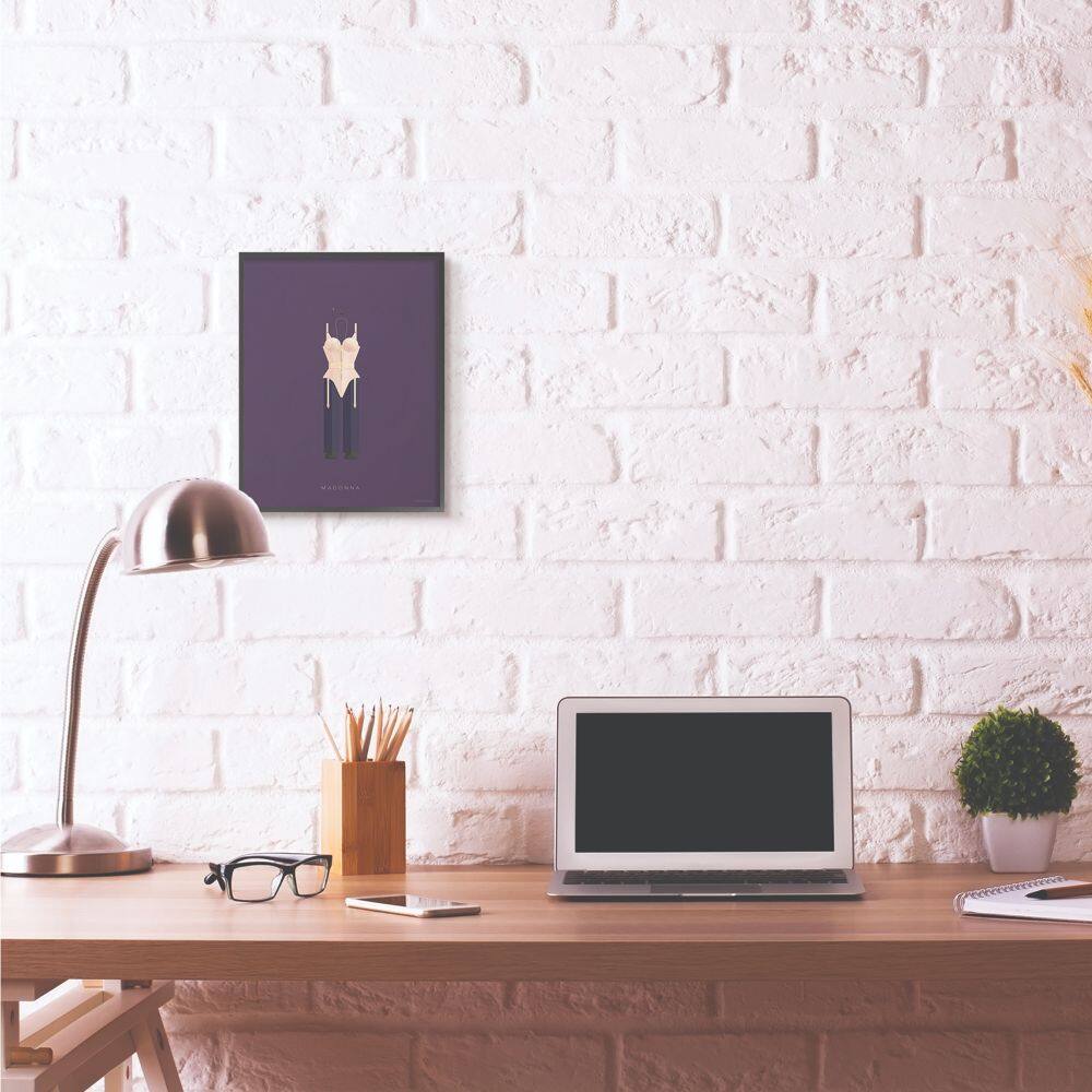 Stupell Industries Madonna Minimalist Illustration Black Framed Wall Art