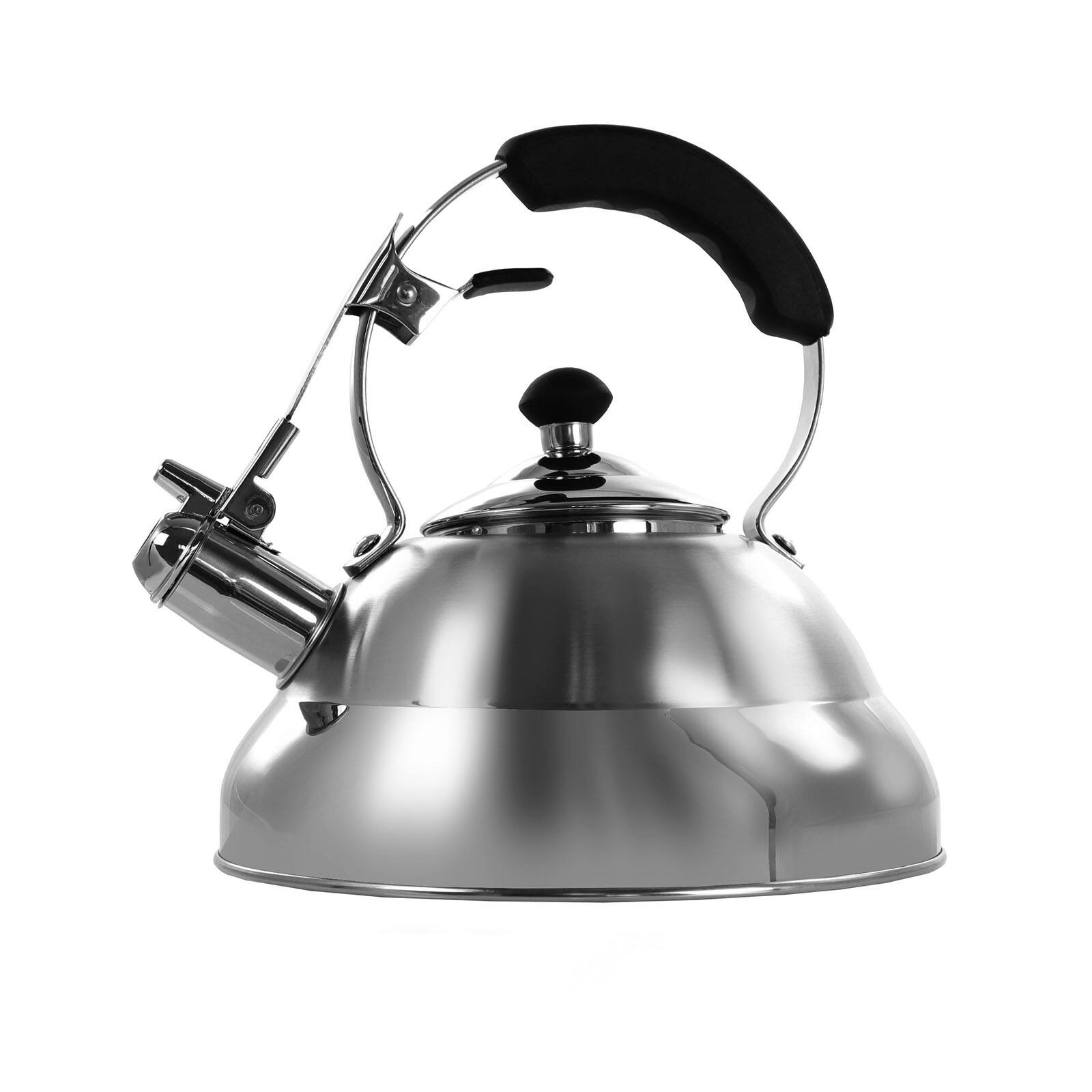 MegaChef 2.7L Brushed Silver Stovetop Whistling Kettle