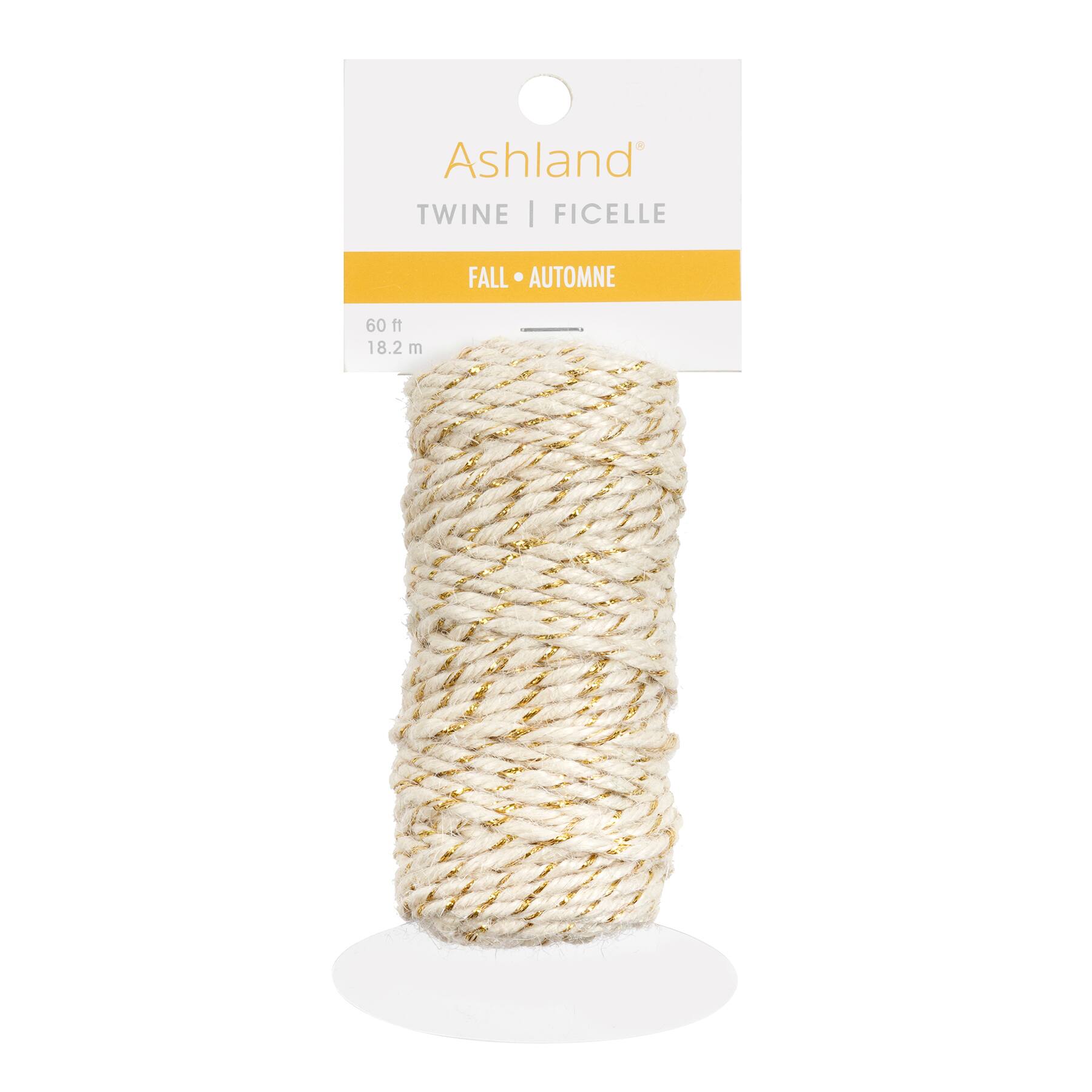 Metallic Gold & Ivory Jute Twine by Ashland® Michaels
