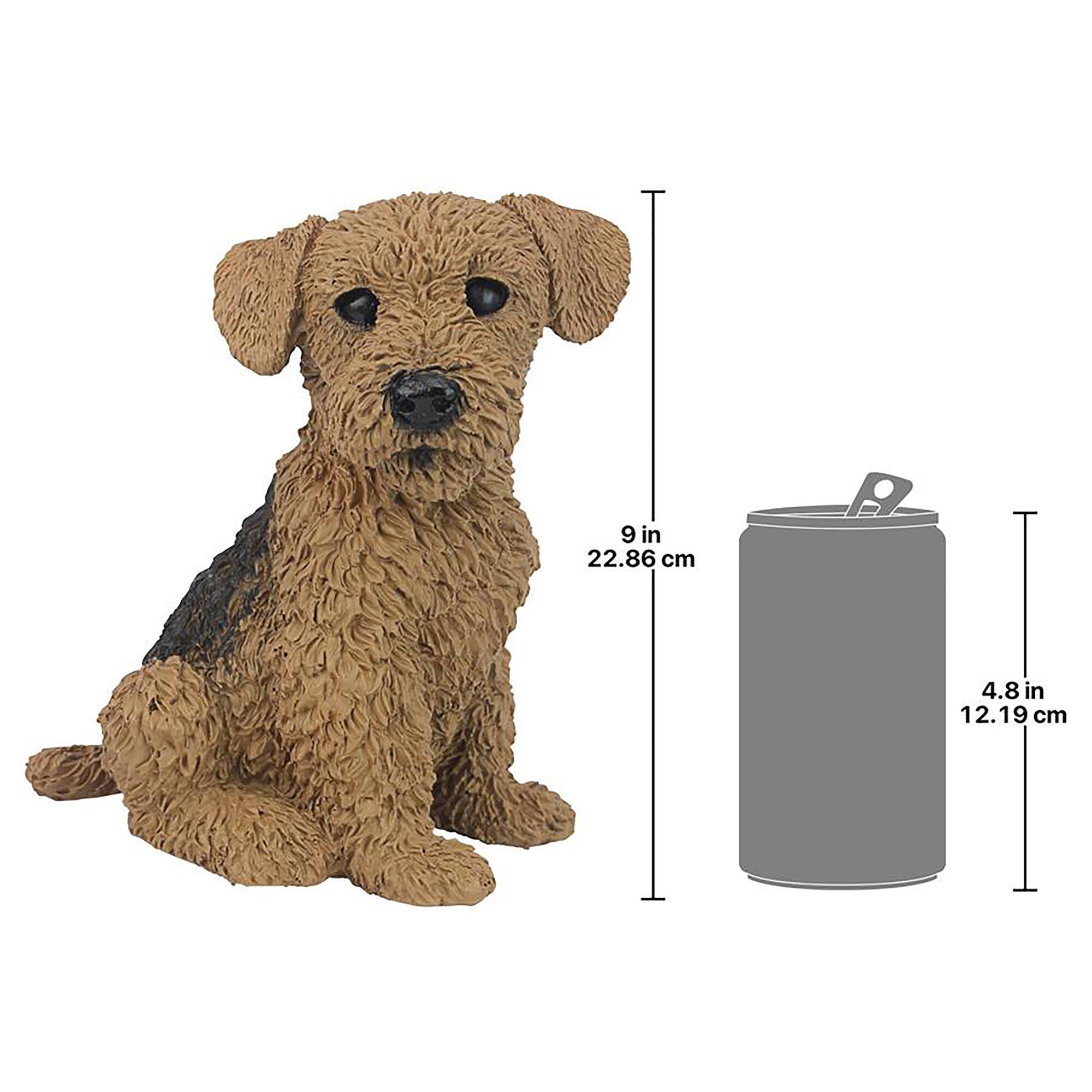 Design Toscano 9" Airedale Puppy Dog Statue