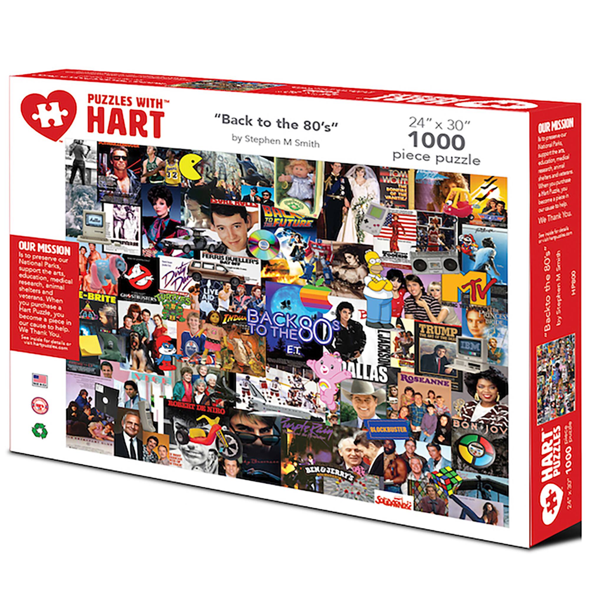 Hart Puzzles Back to the 80s by Steve Smith 1,000 Piece Jigsaw Puzzle ...