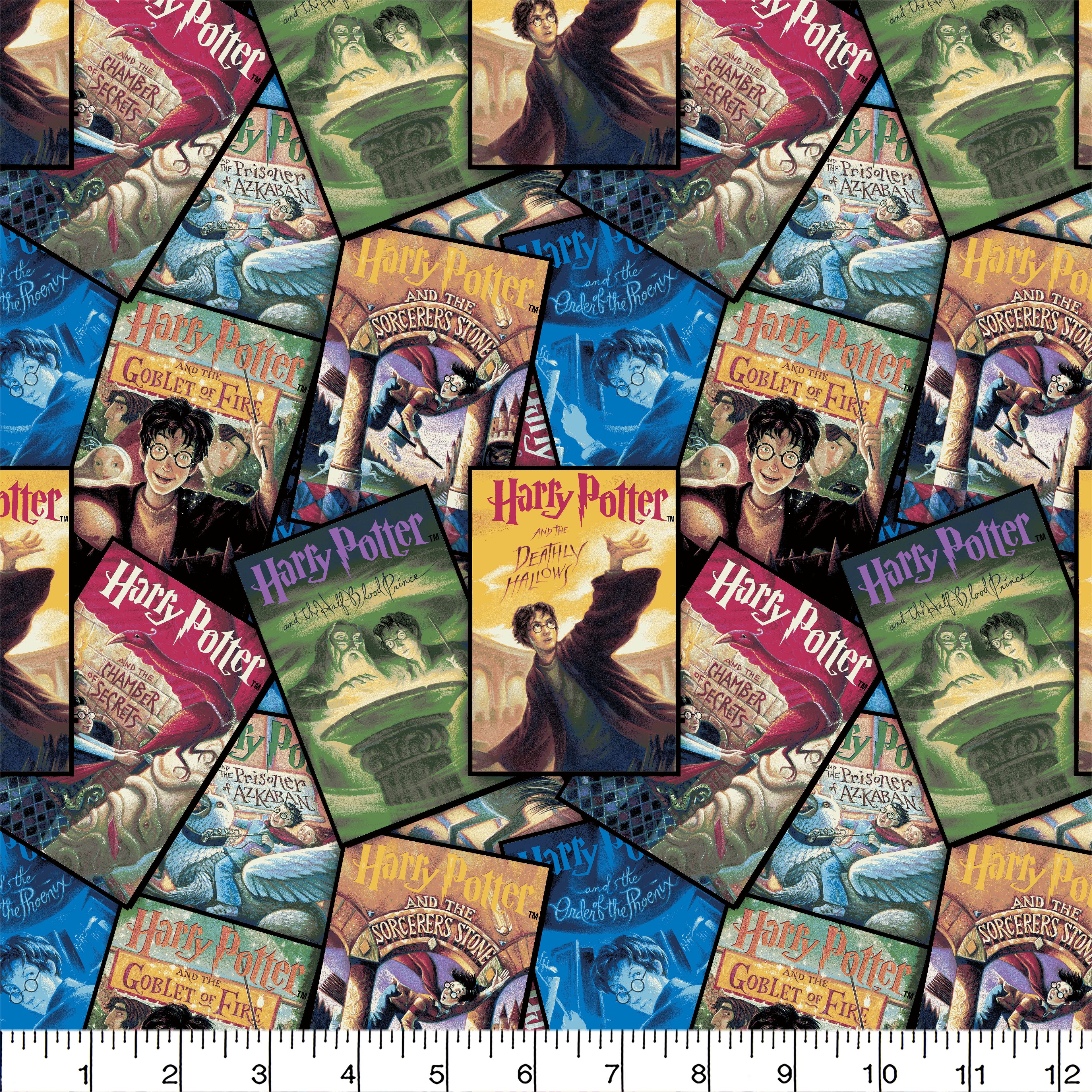 Harry Potter&#x2122; Book Cover Stack Cotton Fabric