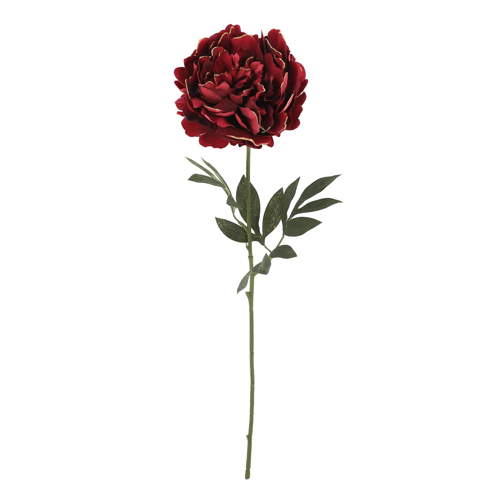 29&#x22; Burgundy Peony with Gold Glitter Stem by Ashland&#xAE;