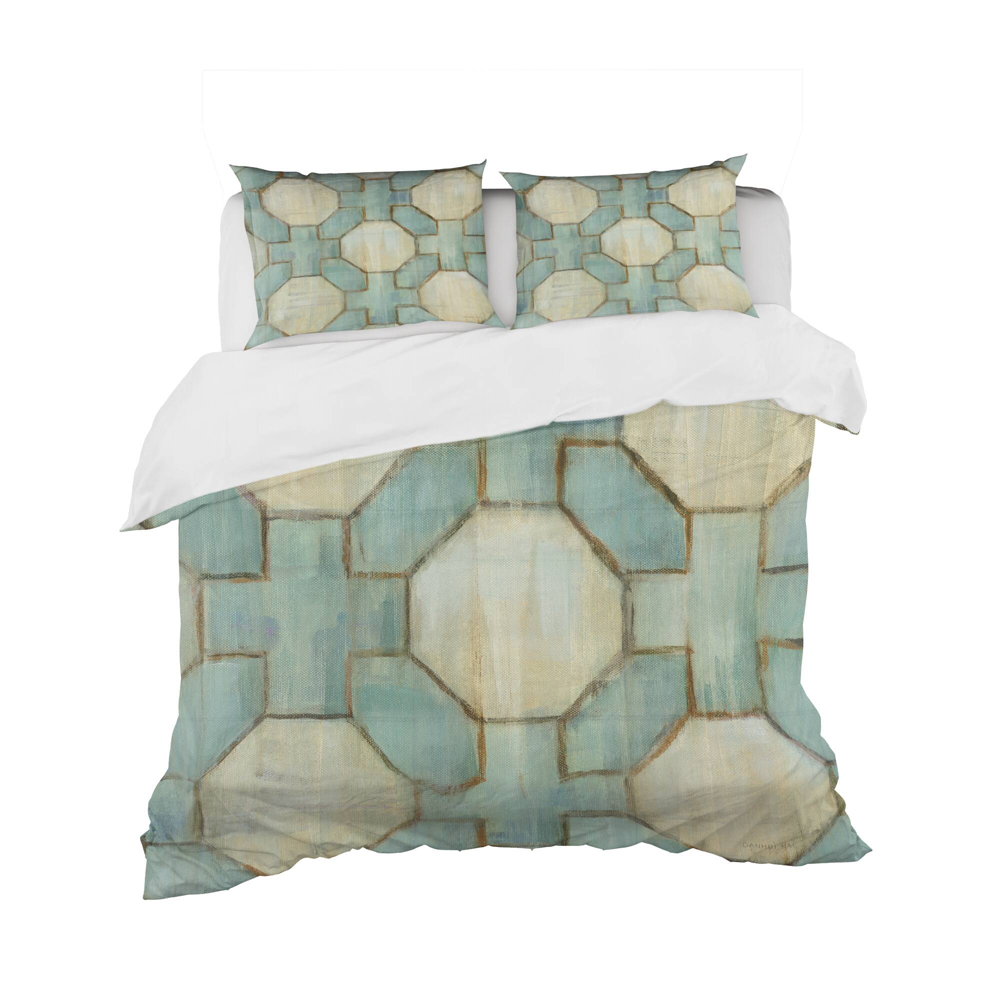 Designart &#x27;Geometric Title Element&#x27; Geometric Bedding Set - Duvet Cover &#x26; Shams