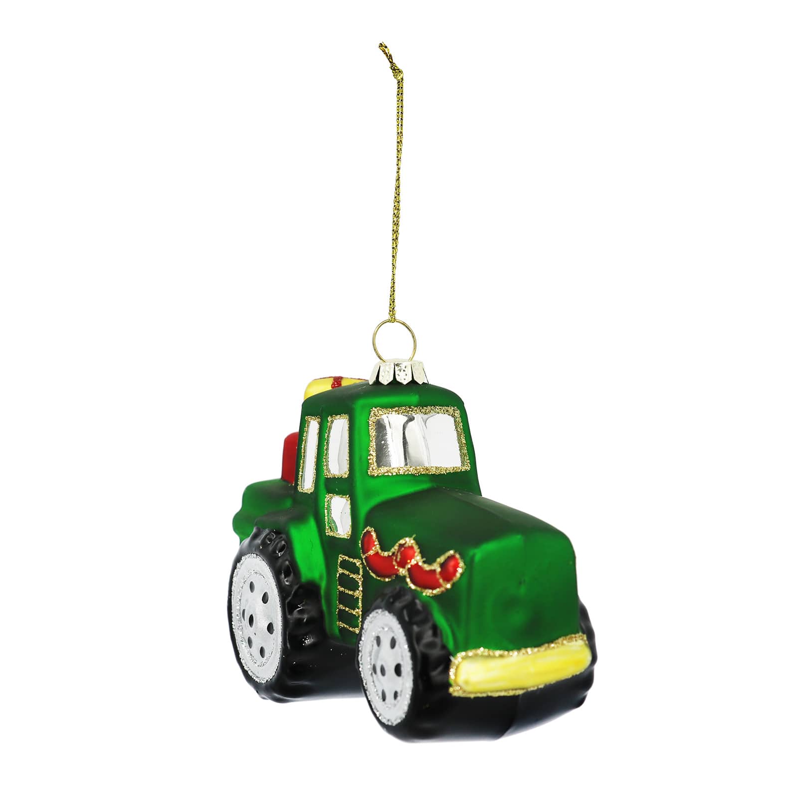 Ornement de tracteur en verre vert de 10,2 cm d&#x27;Ashland