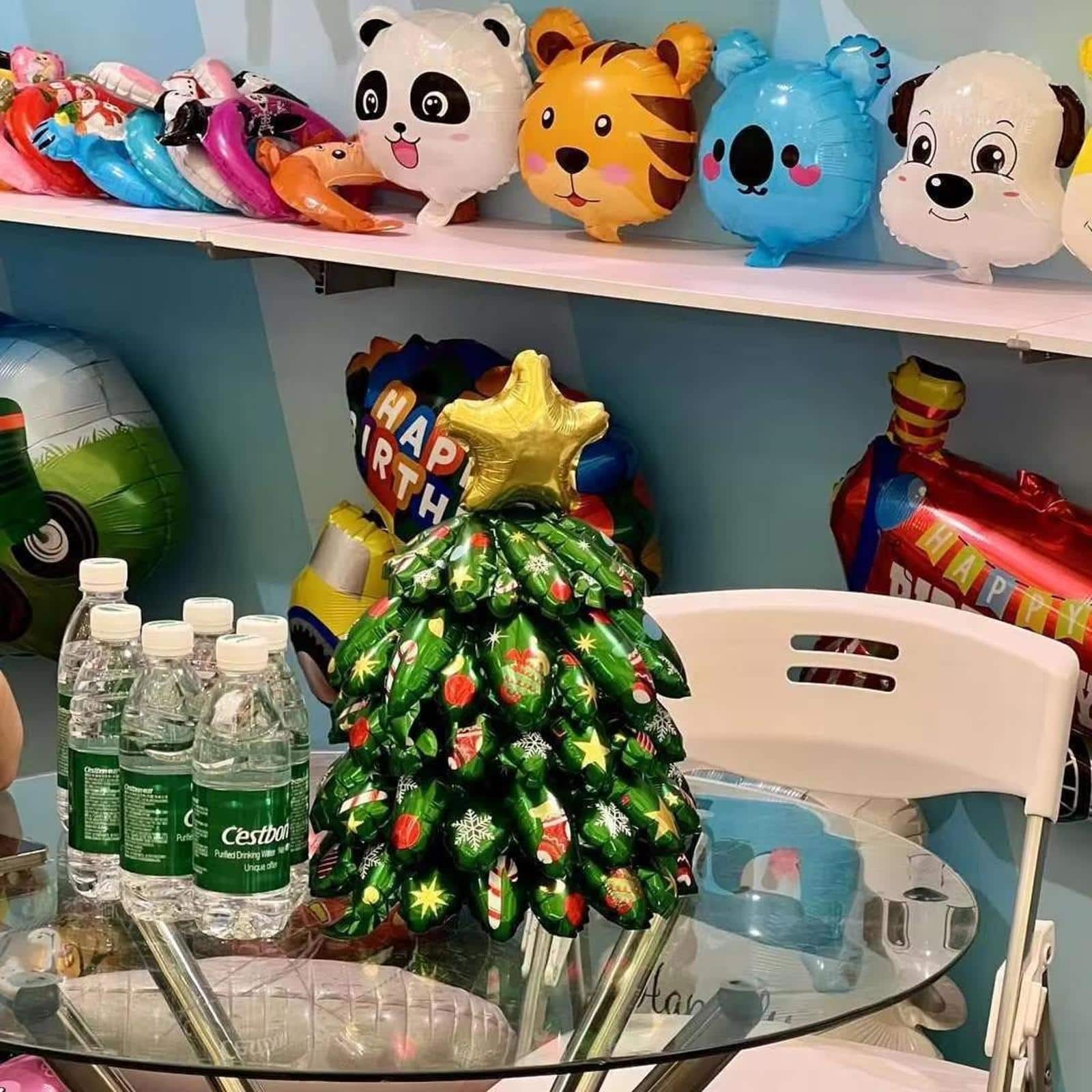 Wizardi 15" Christmas Tree Standing Foil Balloon Decoration