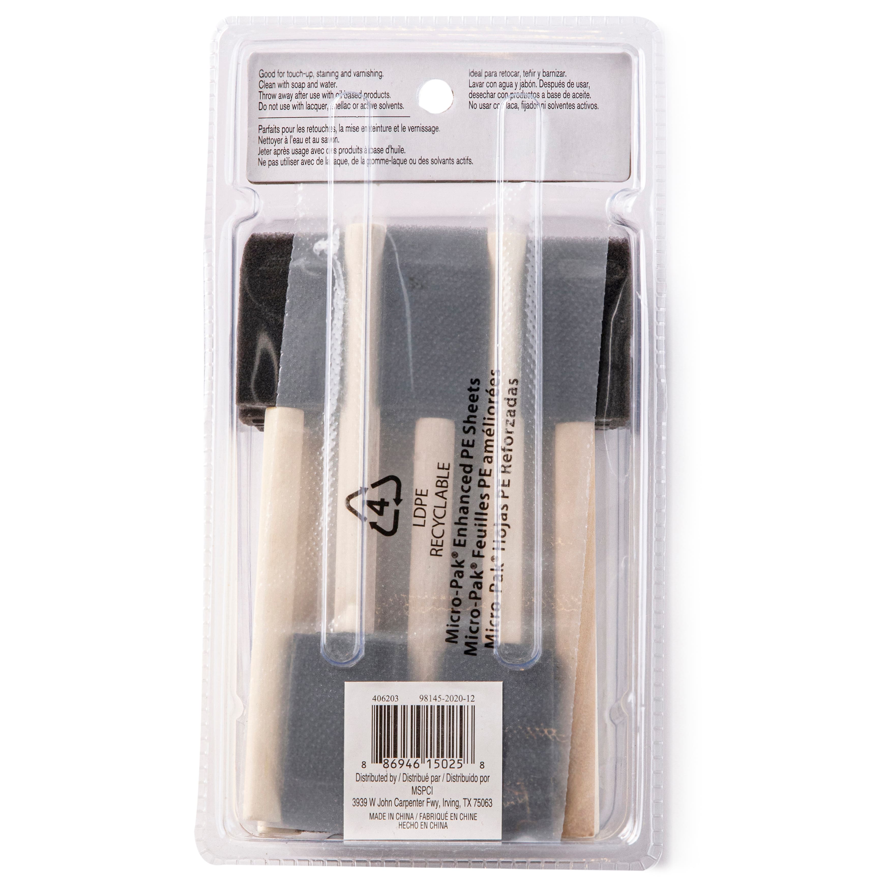 1" Foam Brush Value Pack 20 Piece Set by Craft Smart®
