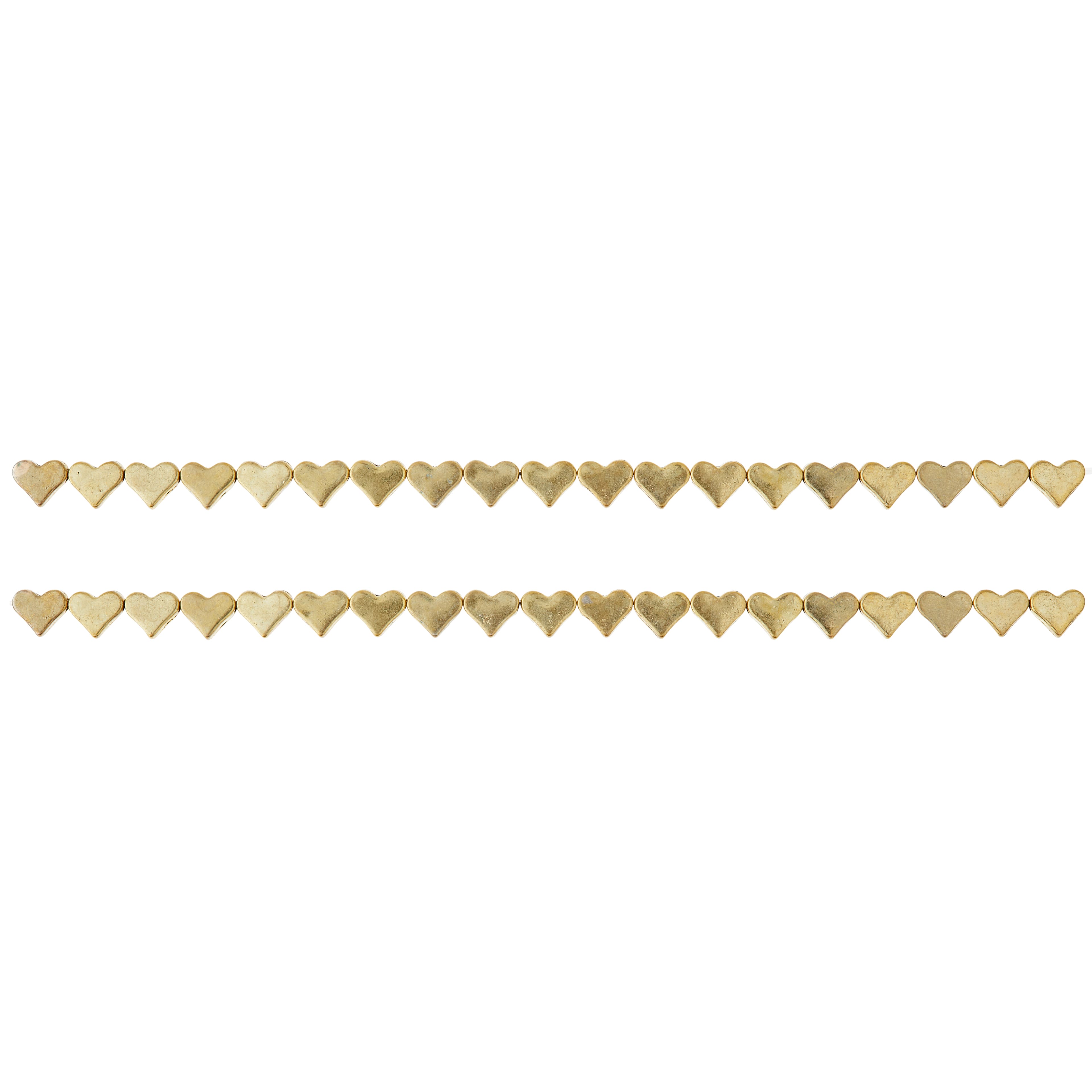 Gold Metal Heart Beads, 6mm by Bead Landing™