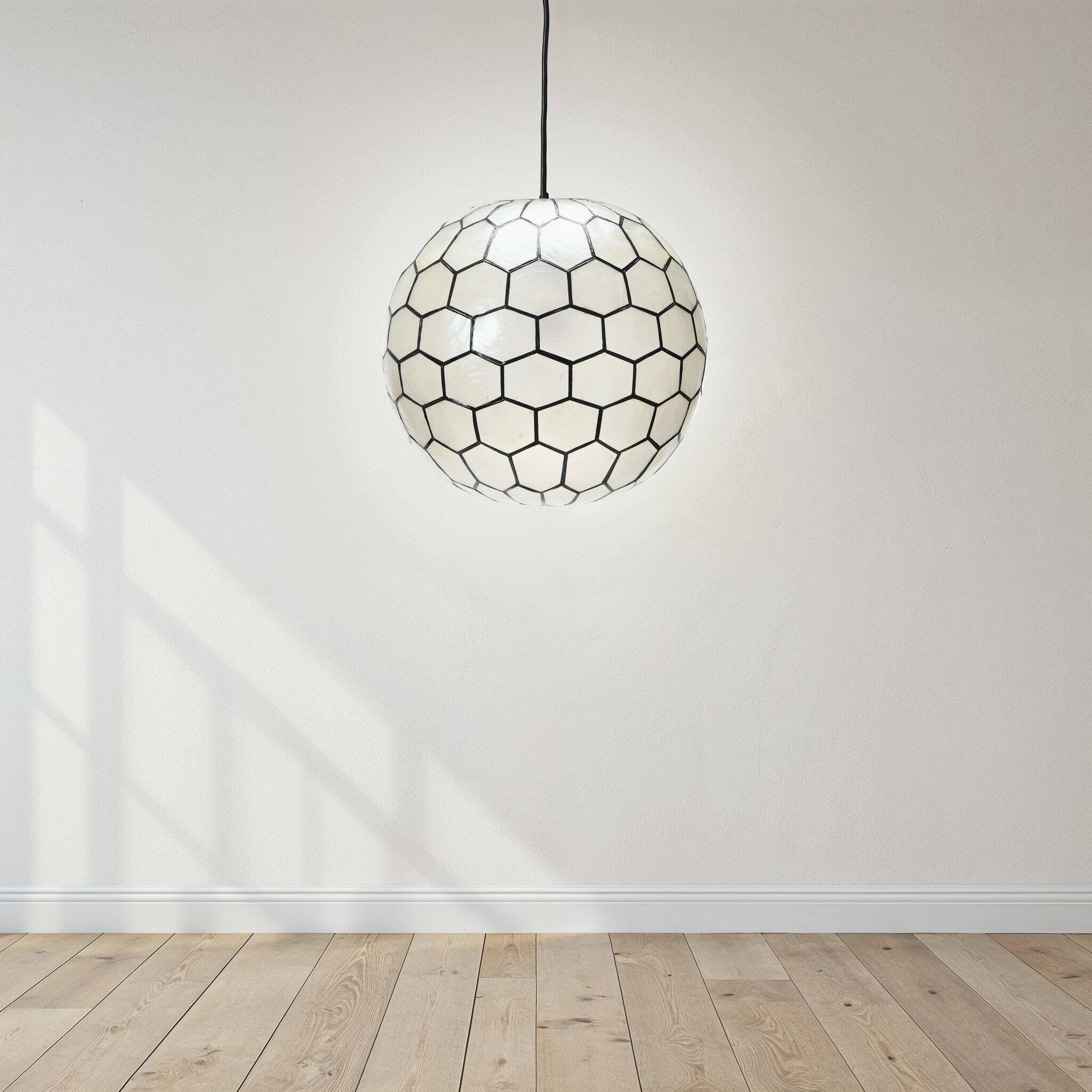 Hello Honey® Capiz Honeycomb Ceiling Light