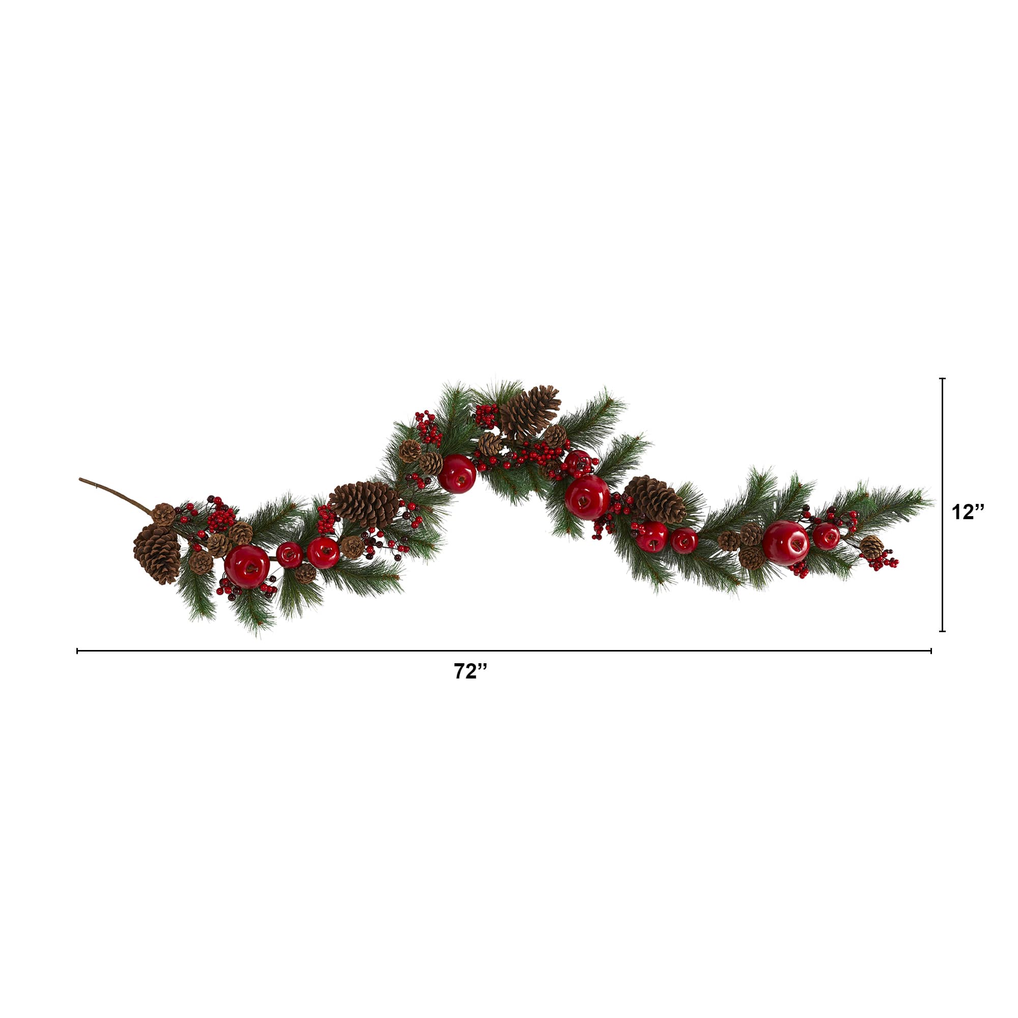 6ft. Apple, Berries &#x26; Pinecone Garland