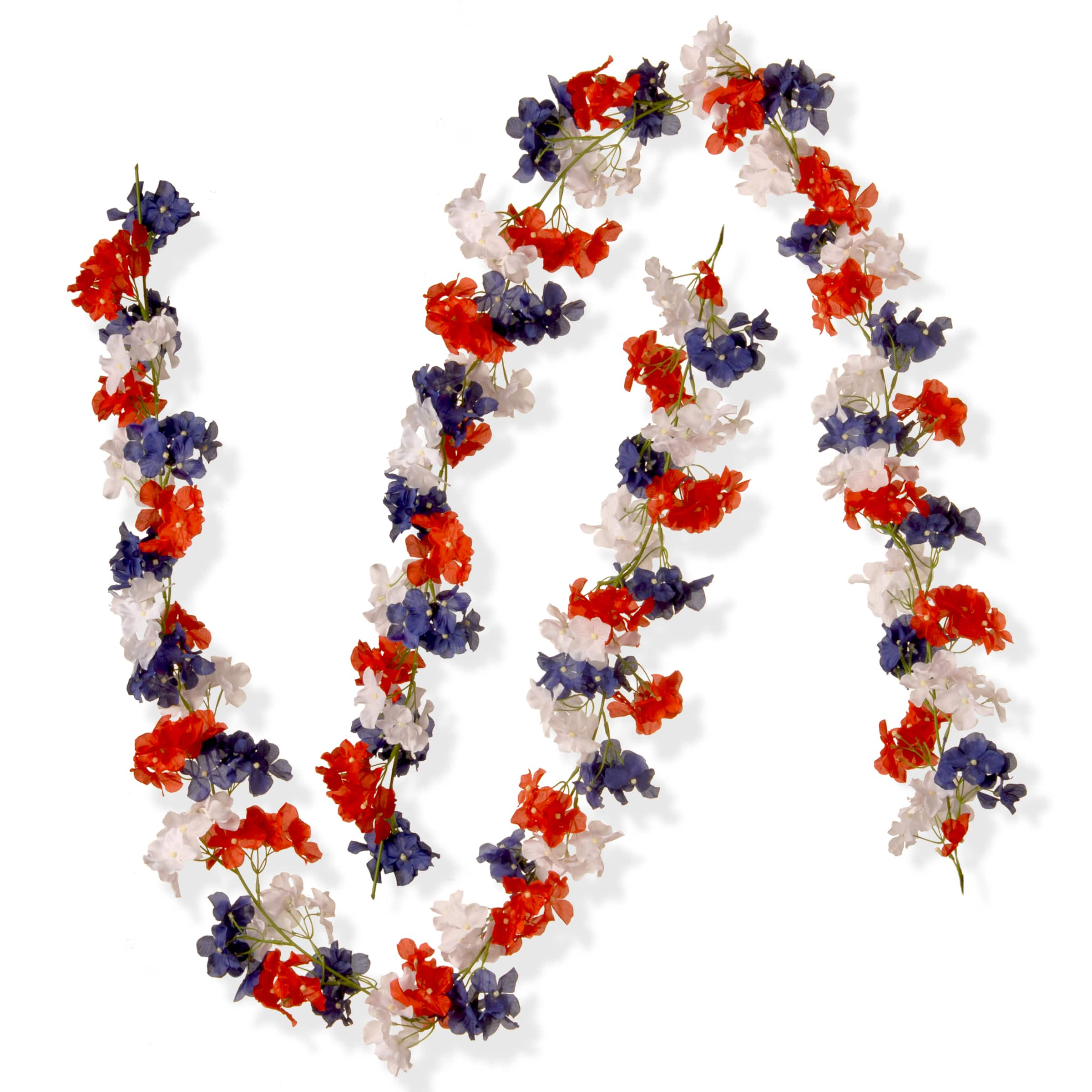 6ft. Patriotic Hydrangea Garland, 2ct.