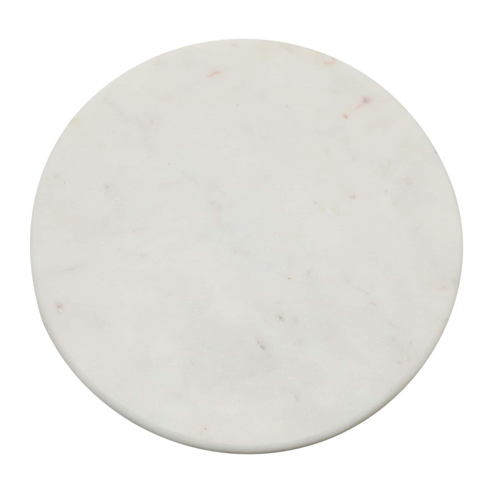 Hello Honey&#xAE; 12&#x22; Marble Pedestal with Wood Base Stand