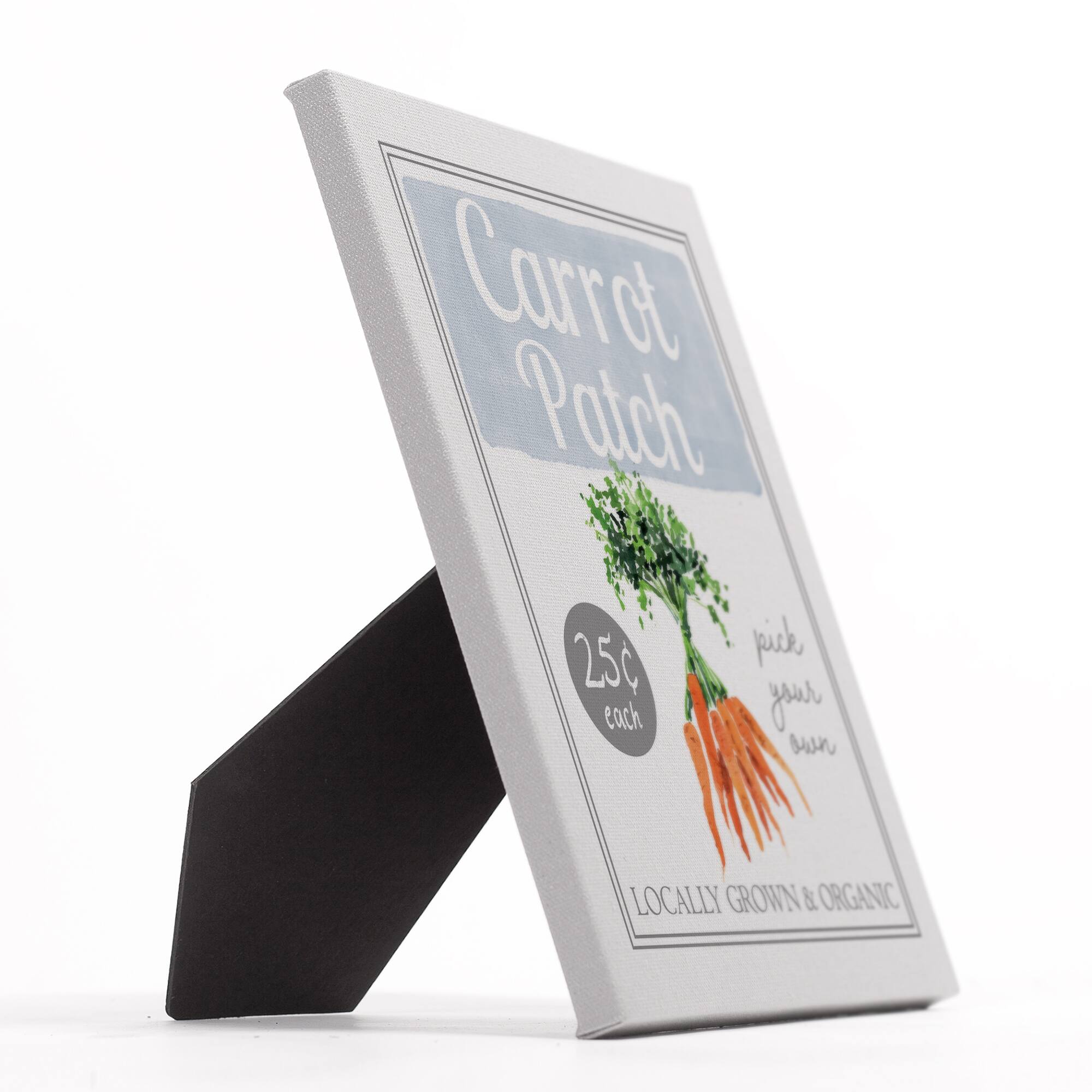 Carrot Patch Sign Easel Back 8" x 10" Tabletop Canvas