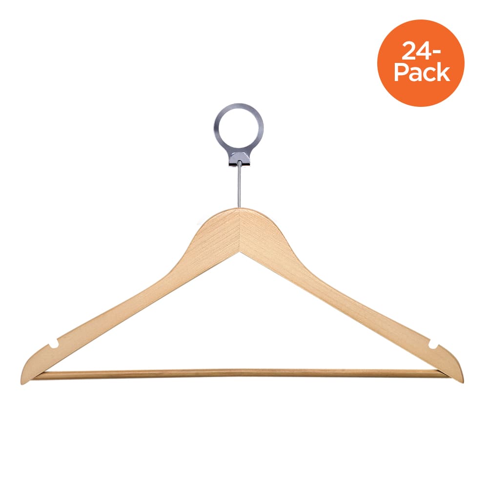 Honey Can Do Maple Hotel Suit Hangers (24-Pack)