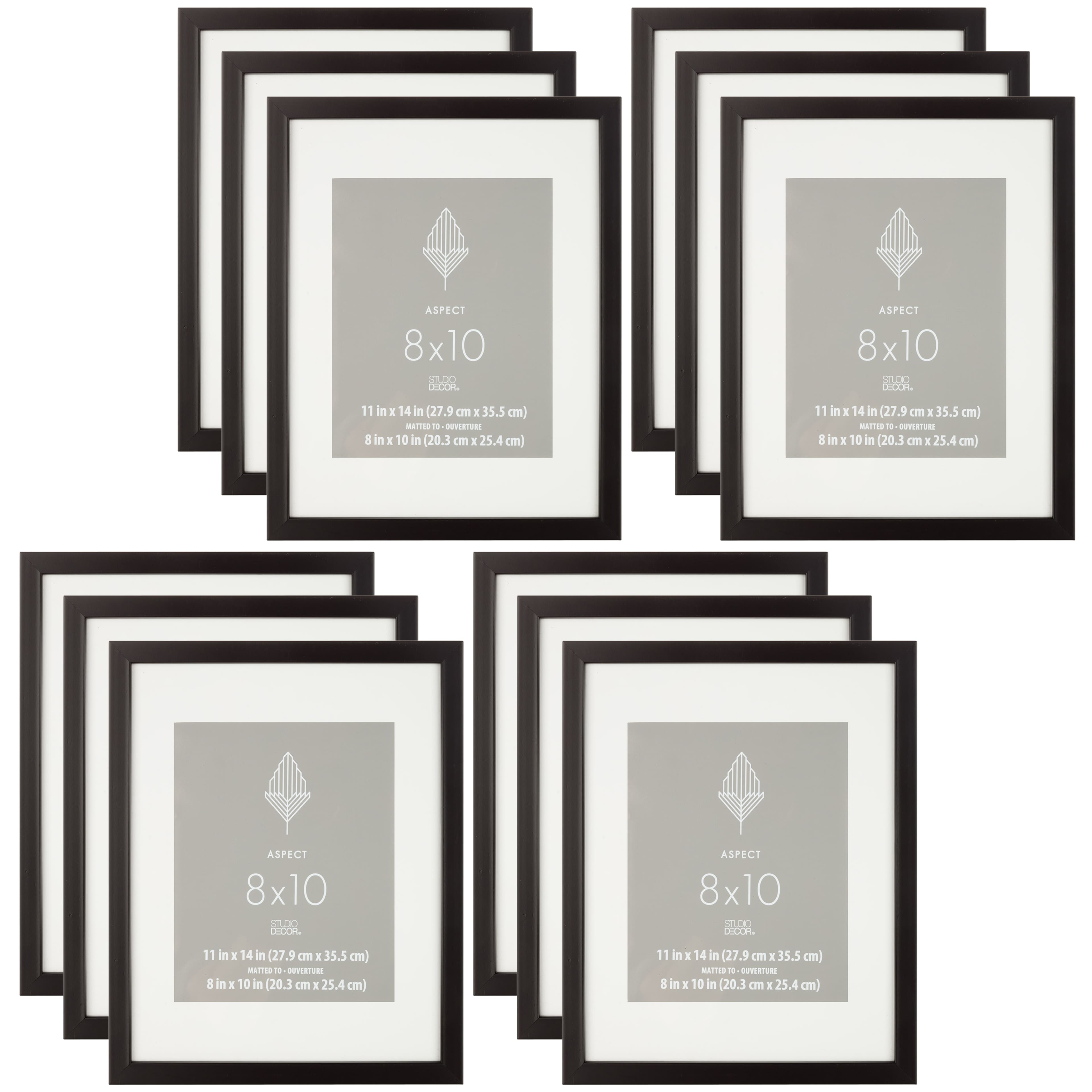 12 Pack: Black Frame With Mat