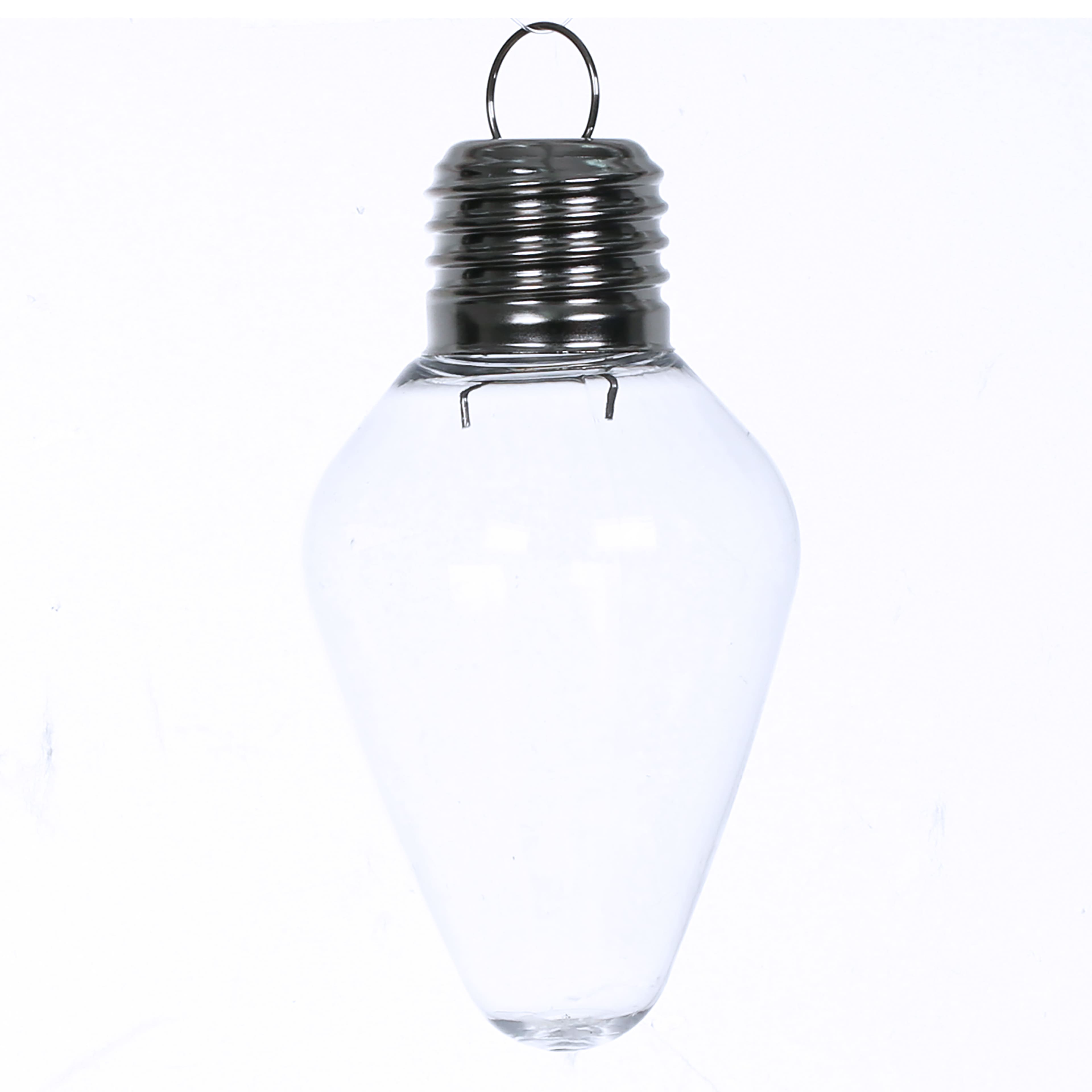 3.75&#x22; Clear DIY Plastic Light Bulb Ornament by Make Market&#xAE;
