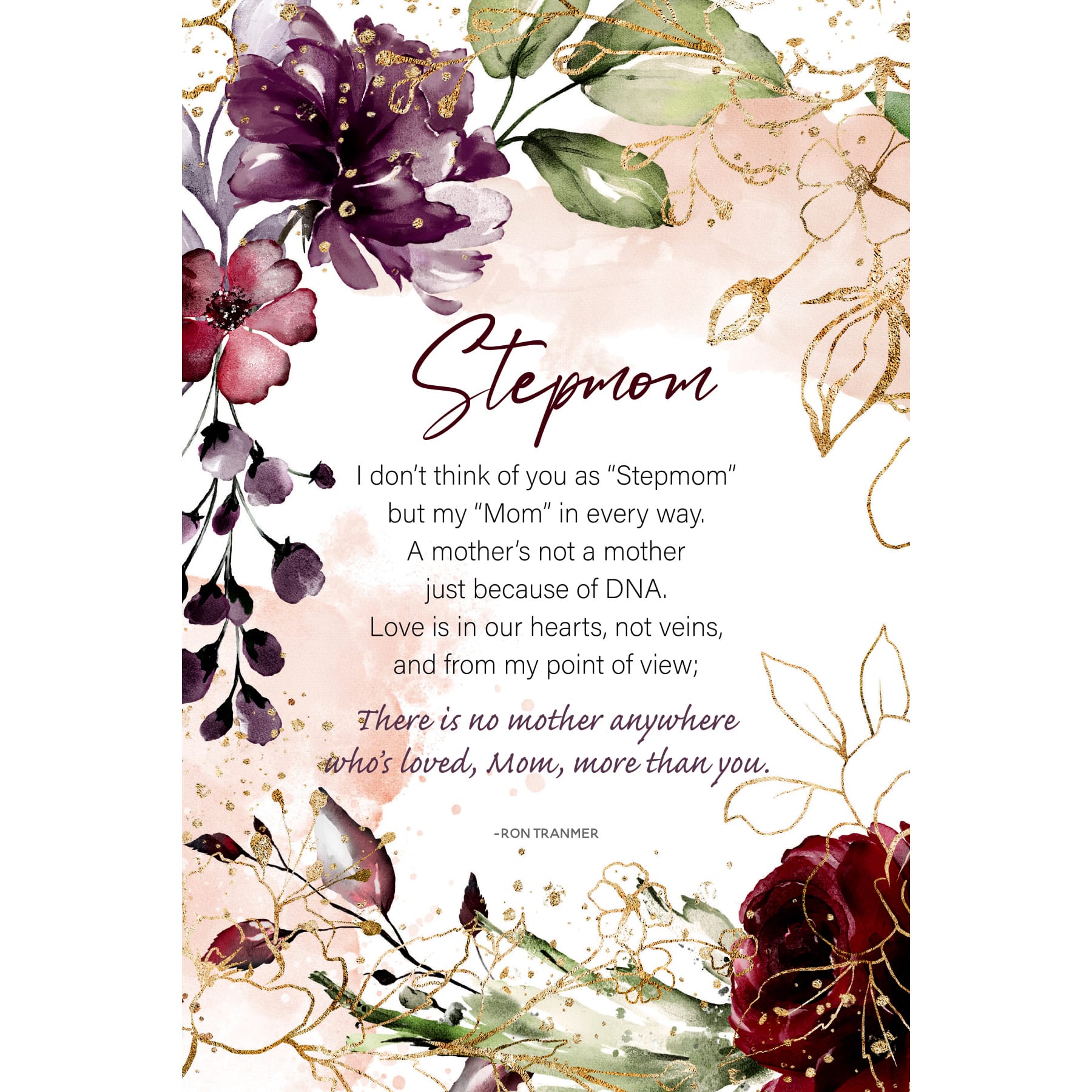 Stepmom Inspirational Wood Plaque