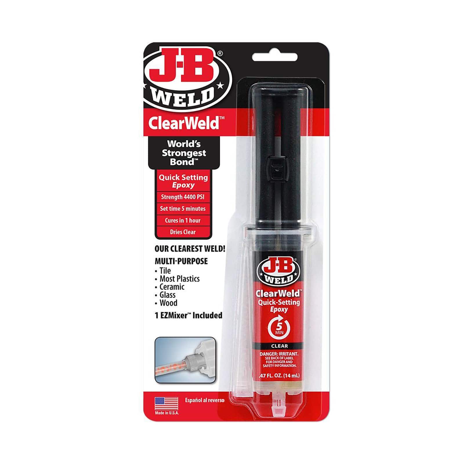 12 Pack: J-B Weld® Clear-Weld™ Quick Setting Epoxy Syringe