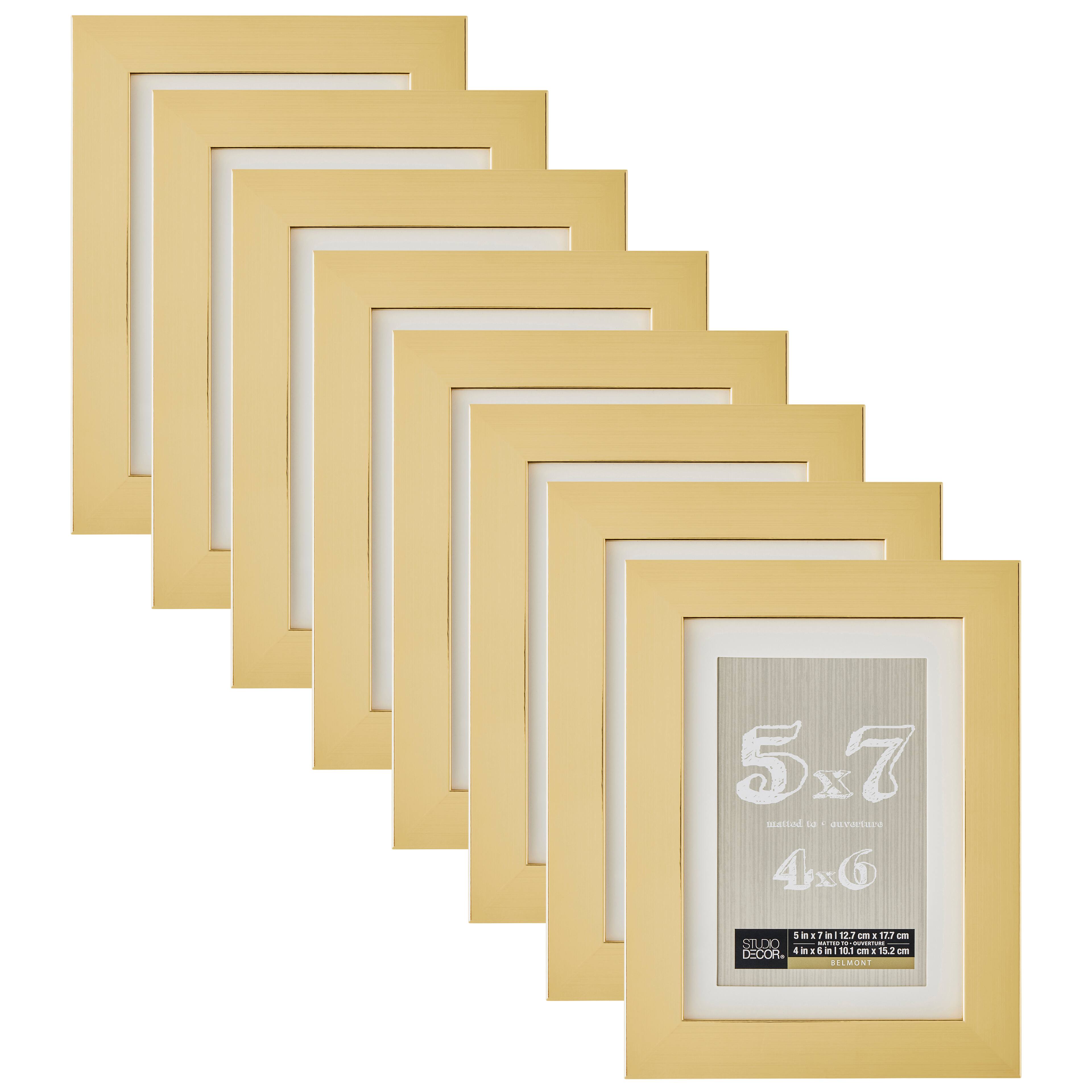 TWING 8x10 Gold Picture Frames Set of 6, Gold Frames Display Pictures 5x7  with