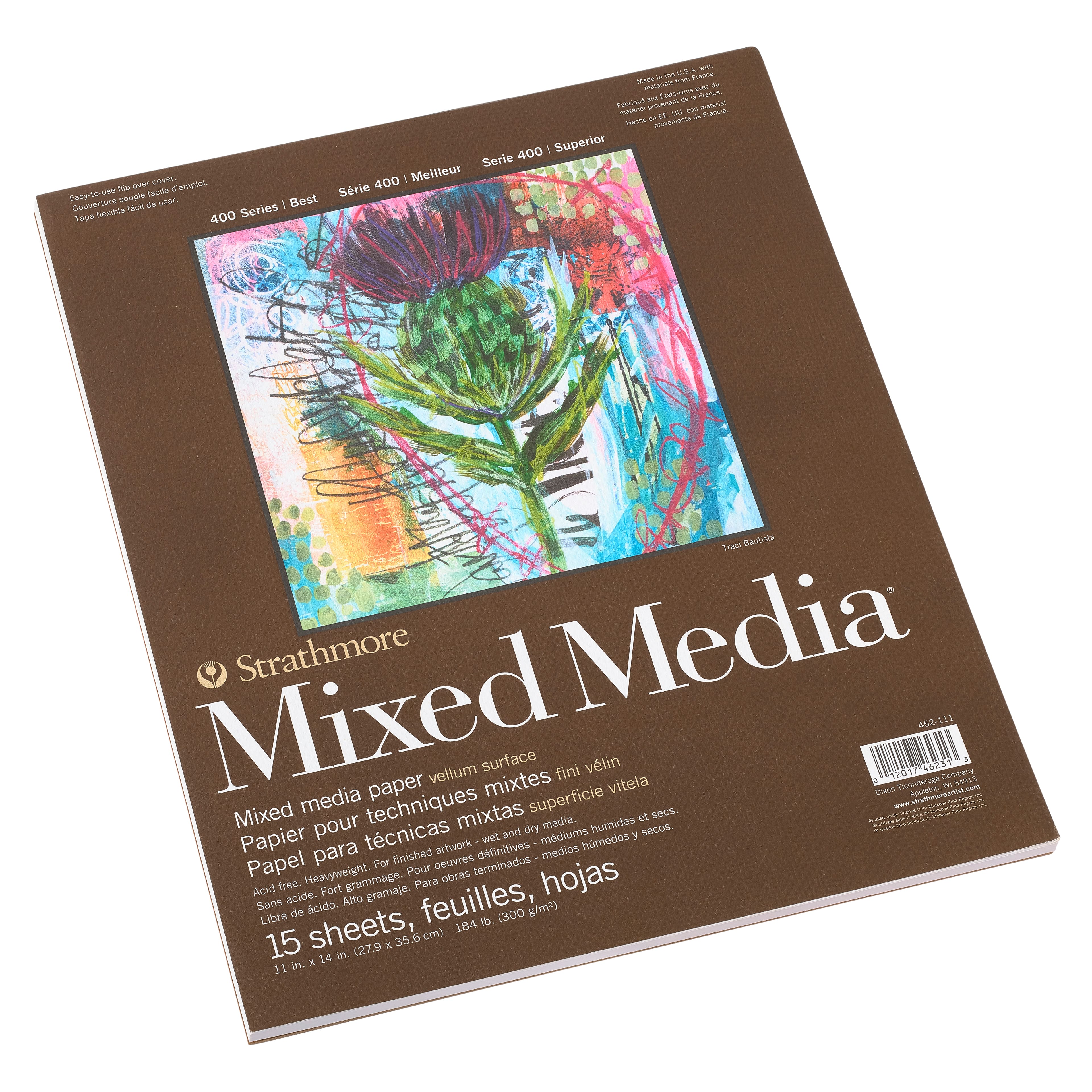 Strathmore 400 Toned Tan Mixed Media Pad, 15 Sheets, 18” x 24