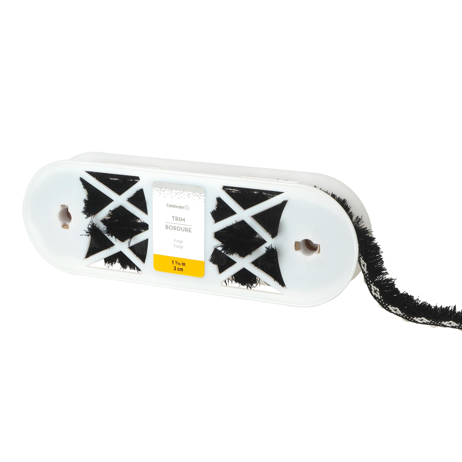 1 3/16&#x22; Diamond Jacquard Fringe Trim by Celebrate It&#xAE;