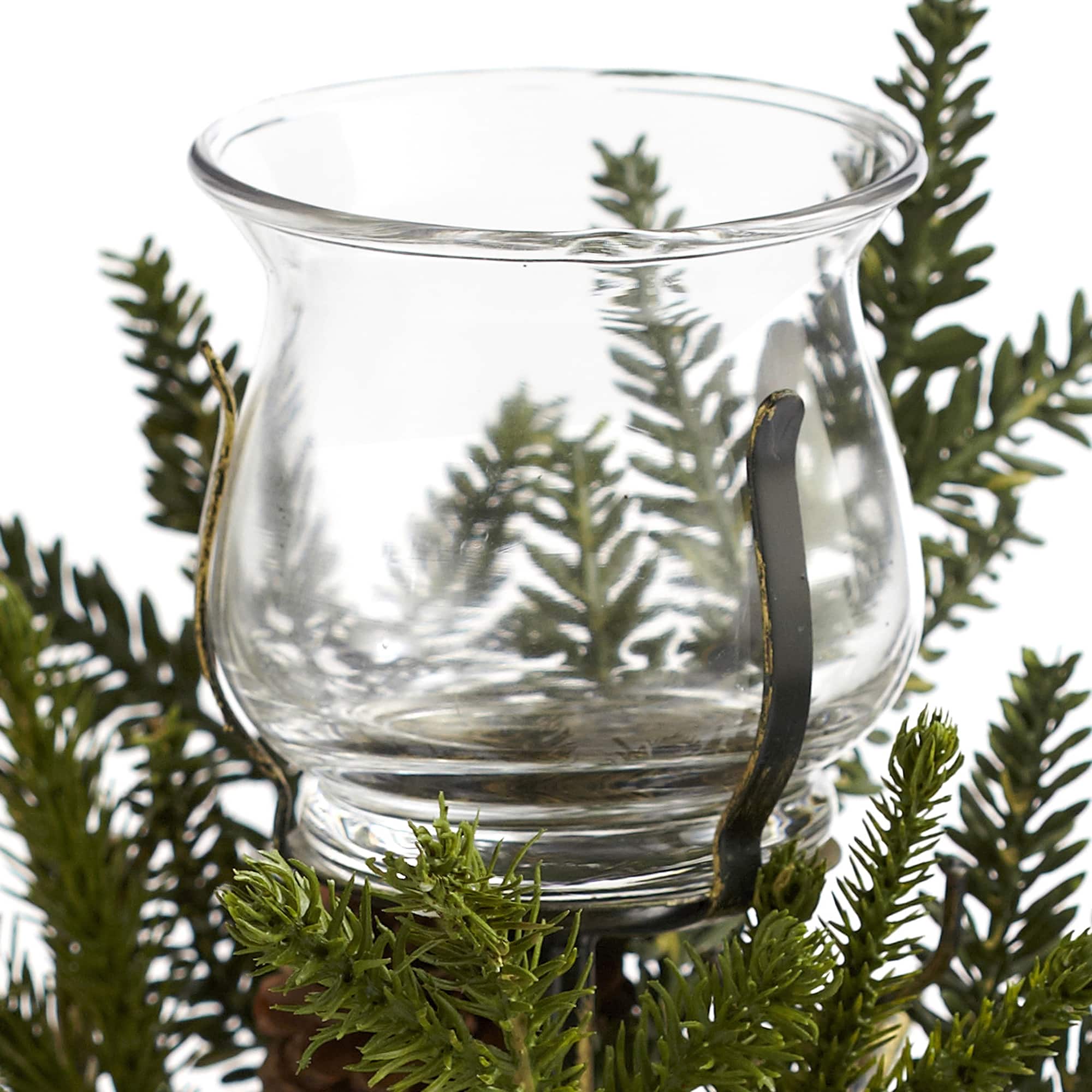 14" Poinsettia Candelabrum Artificial Arrangement