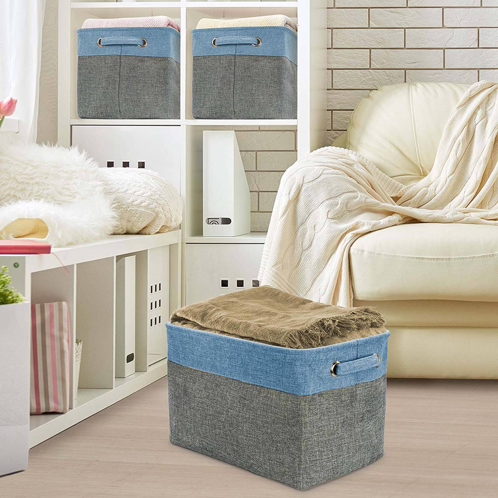 Sorbus 15" Twill Collapsible Storage Basket Set